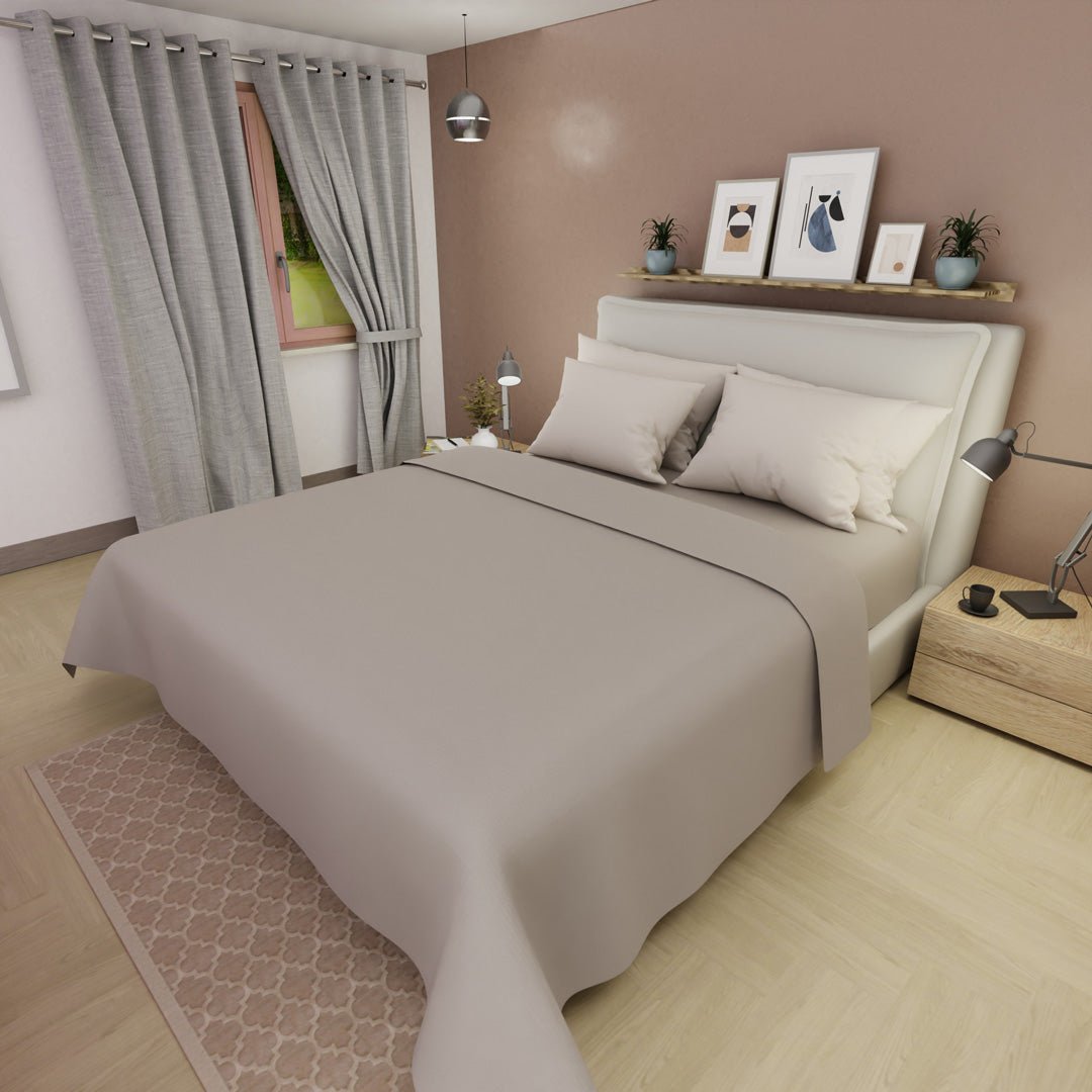 Juego de Sabanas My House Beige Para Cama Doble 140 X 190 Cm Fondo Entero - SABANAS | Bylmo