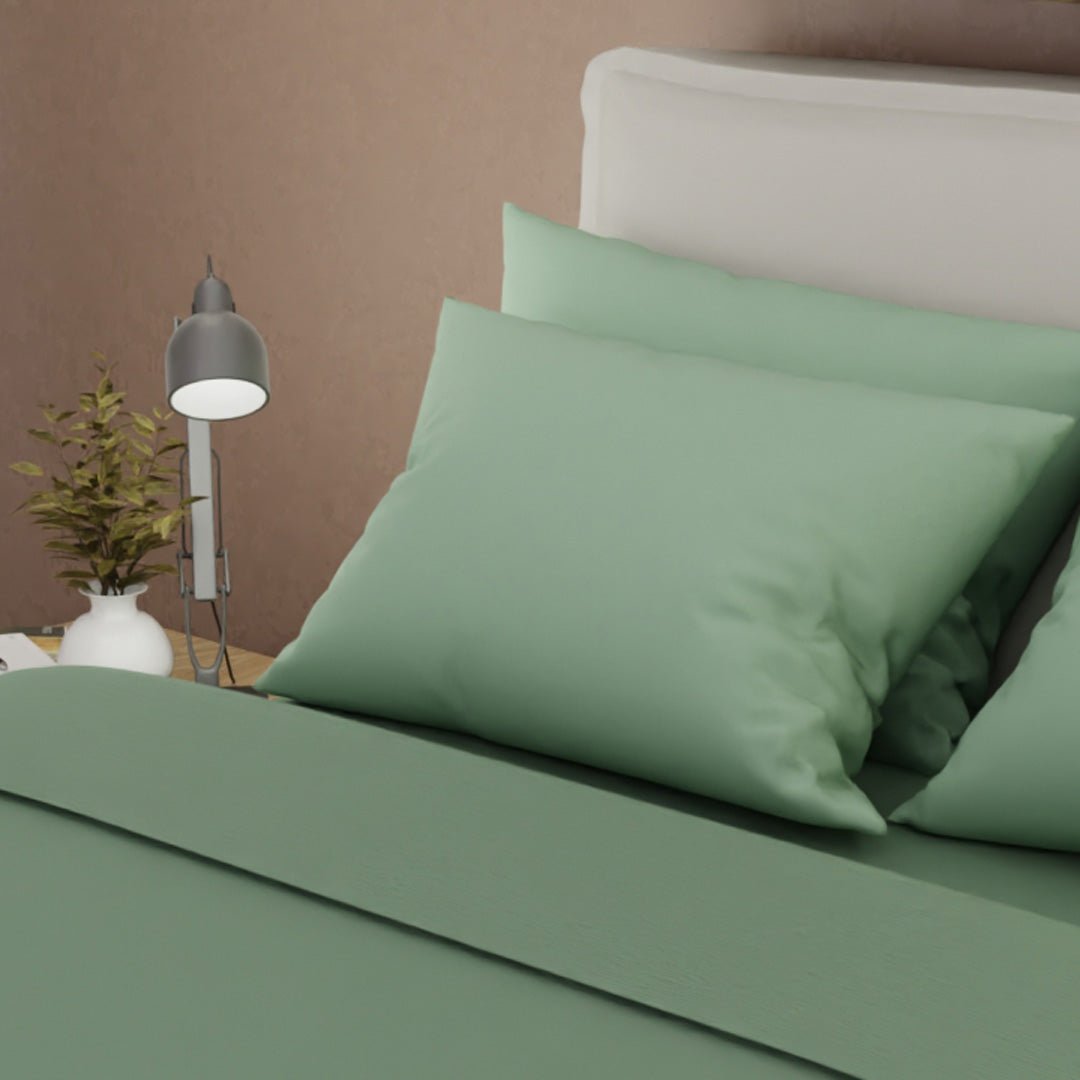 Juego de Sabanas My House Verde Pistacho Para Cama Doble 140 X 190 Cm Fondo Entero - SABANAS | Bylmo