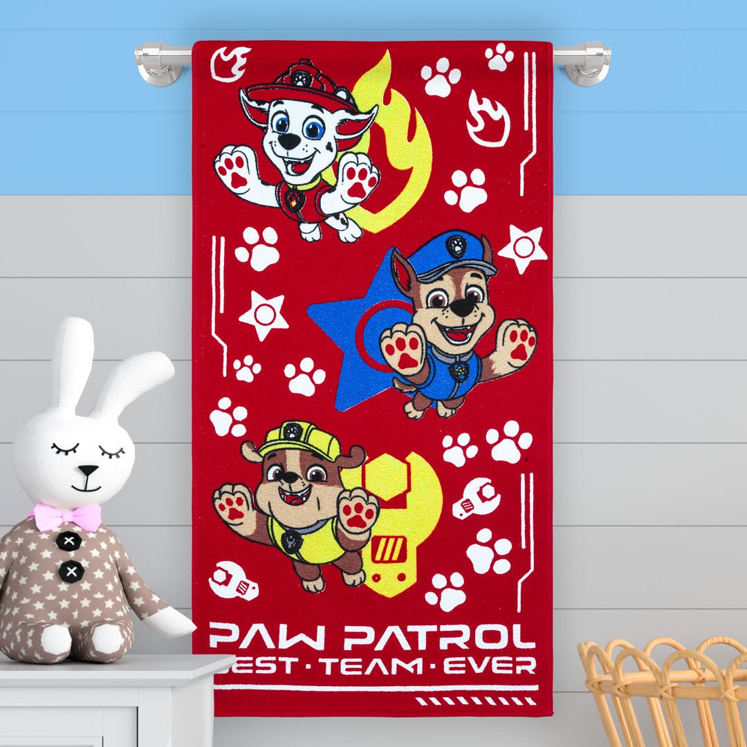 Toalla Infantil Rojo 60x120cm de Paw Patrol Extrasuave - TOALLAS | Bylmo
