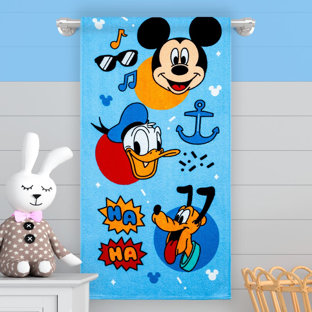 Toalla Infantil Azul 60x120cm de Mickey Extrasuave - TOALLAS | Bylmo