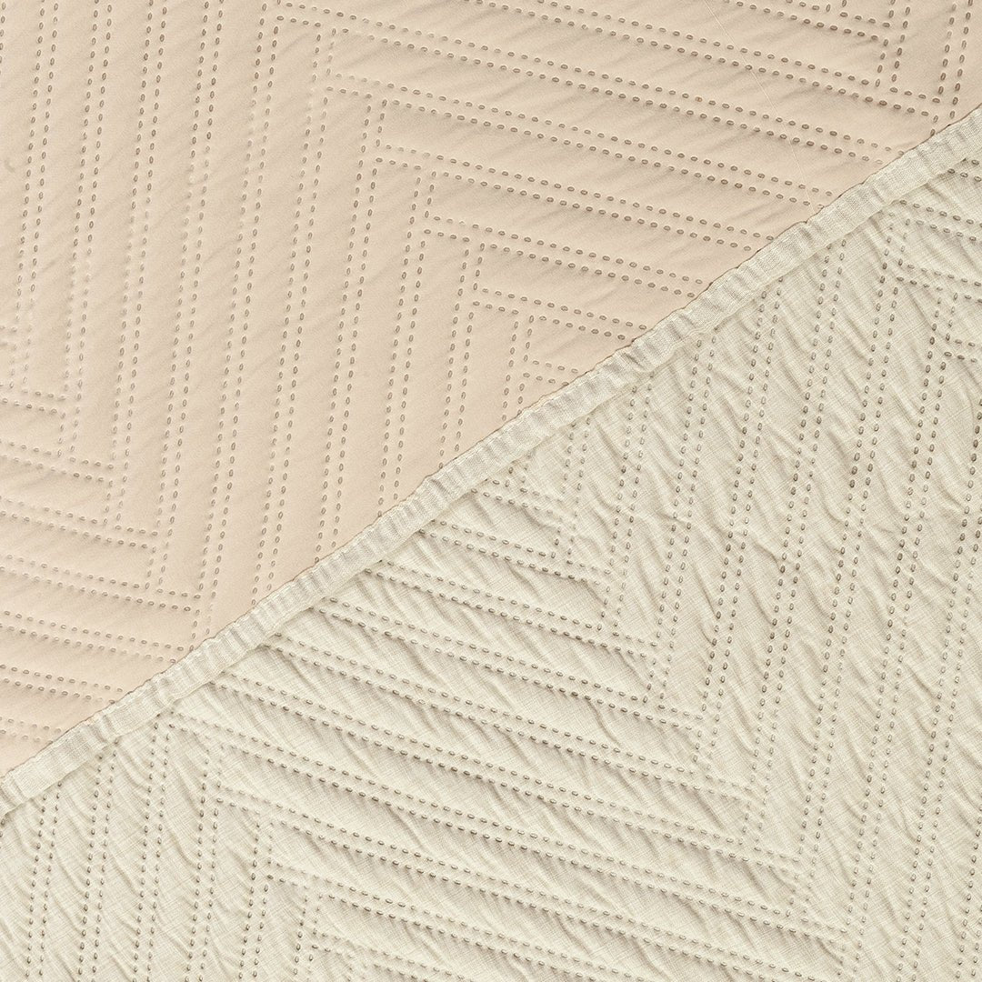 Tendido Kyoto Beige para Cama Doble 140 X 190 Cm Fondo Entero - TENDIDOS Y CUBRELECHOS | Bylmo