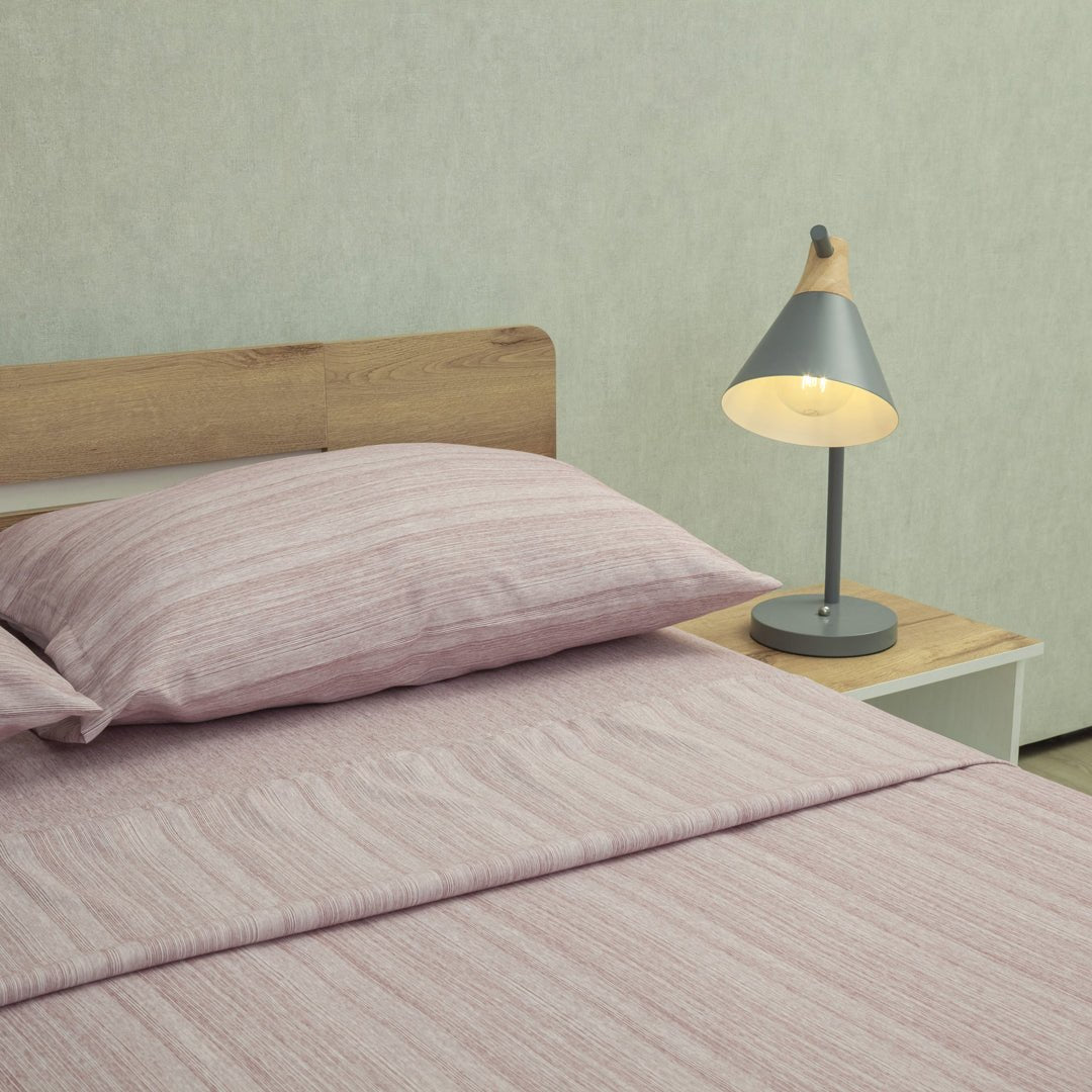 Juego de Sábanas Equilibrio Vino Suave para Cama Doble 140 X 190 Cm Fondo Entero - SABANAS | Bylmo