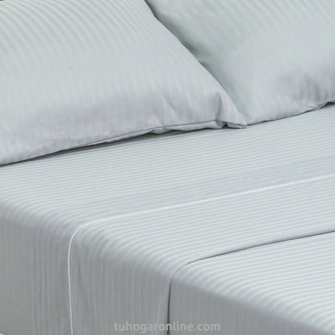 Juego de Sábanas Gris para Cama Queen 160 X 190 Cm 800 Hilos Fondo Entero - SABANAS | Bylmo