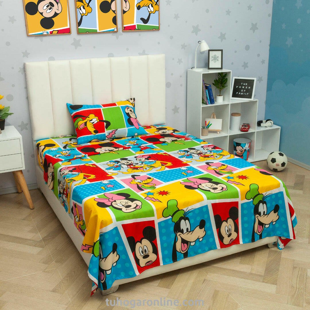Juego de Sábanas Infantil Disney Multicolor para Cama Doble 140 X 190 Cm de Disney - SABANAS | Bylmo