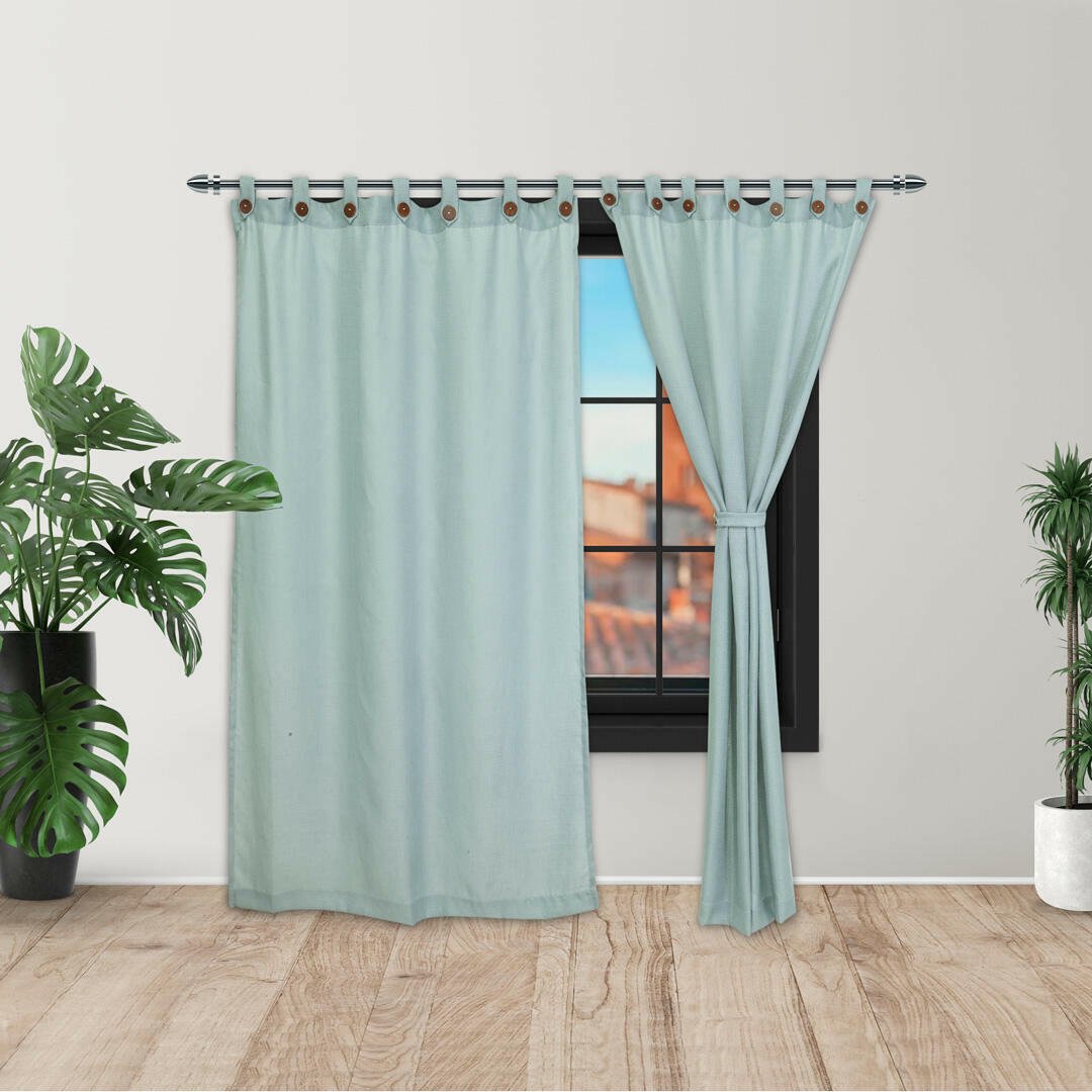 Cortina Ramia Ancestral Gris 220x270cm Fondo Entero - CORTINAS TRADICIONALES | Bylmo