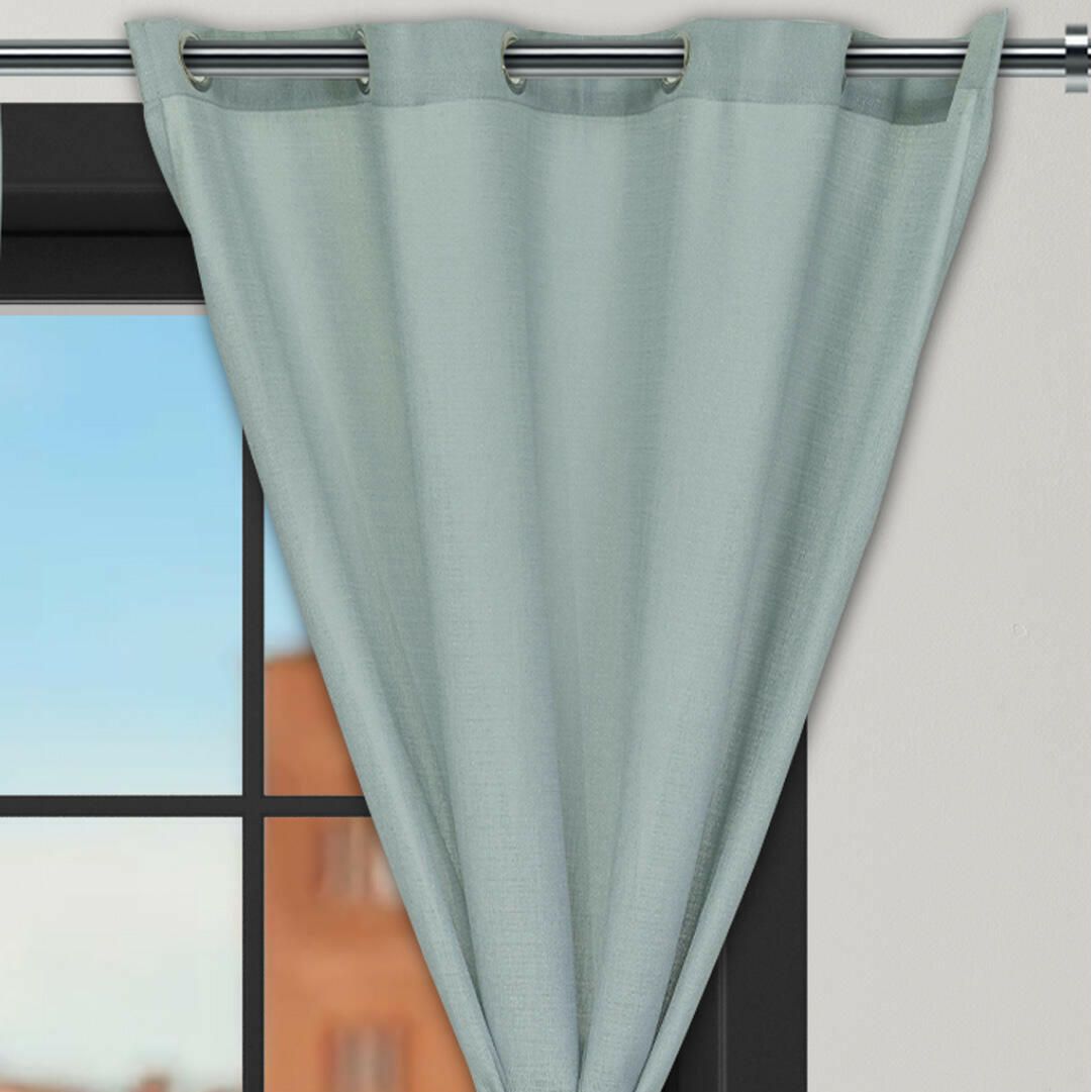 Cortina Ramia Gris Azul 220x270cm Fondo Entero - CORTINAS TRADICIONALES | Bylmo