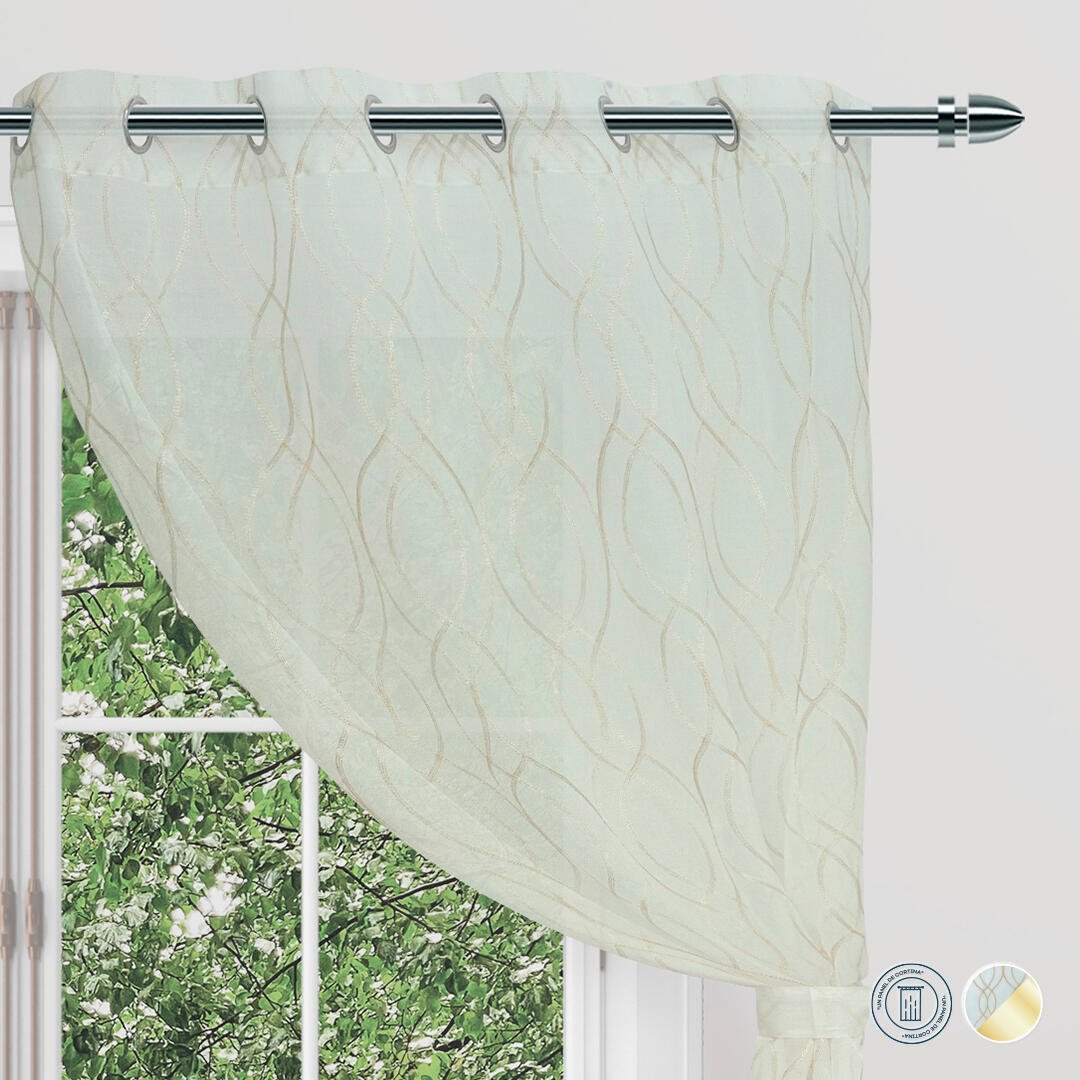 Cortina Velo Margarita Beige 135x220cm de Lineas Ondulantes - VELOS | Bylmo