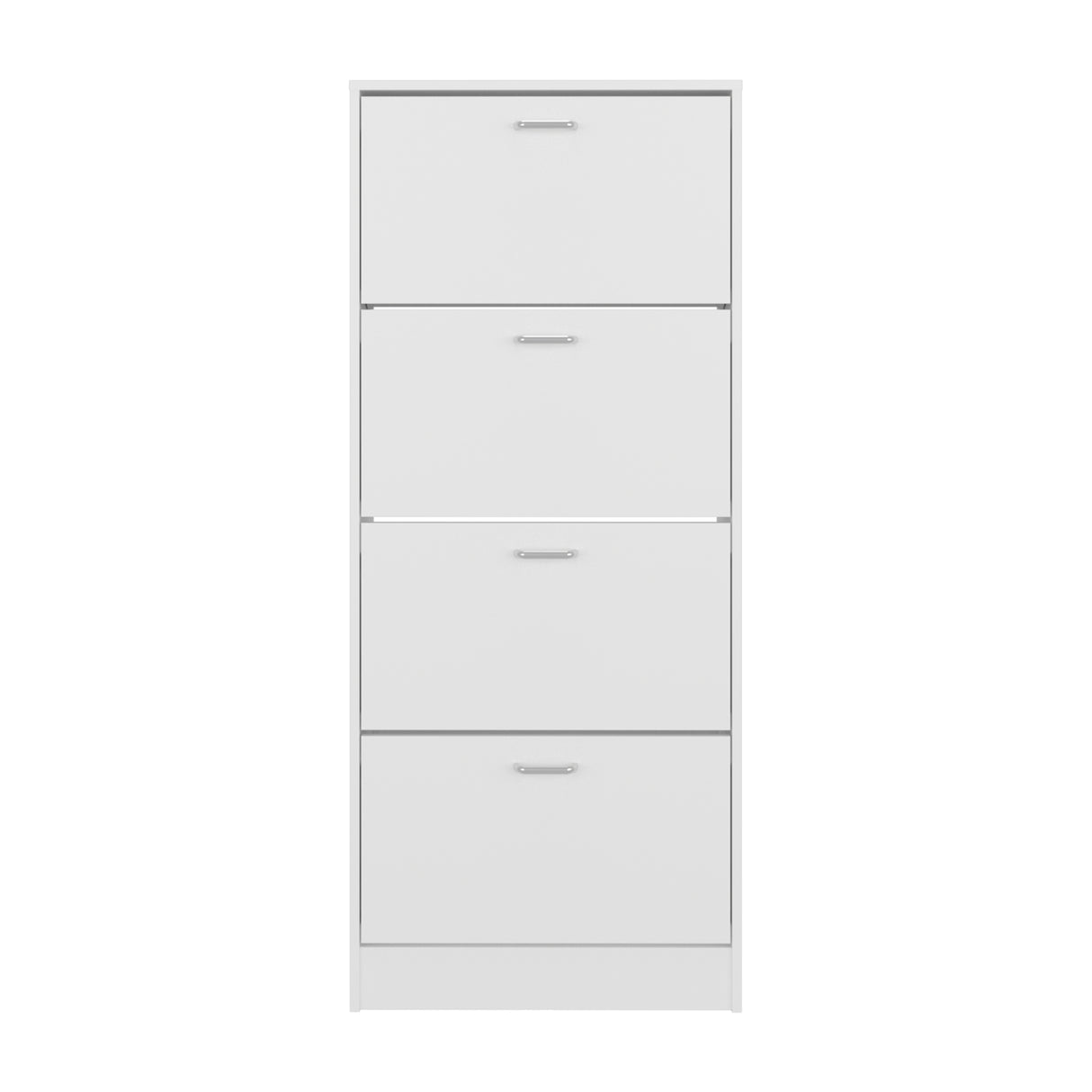 Zapatero Inola Blanco 63x175cm Vertical de Cuatro Niveles con Cuatro Puertas - ZAPATEROS | Bylmo