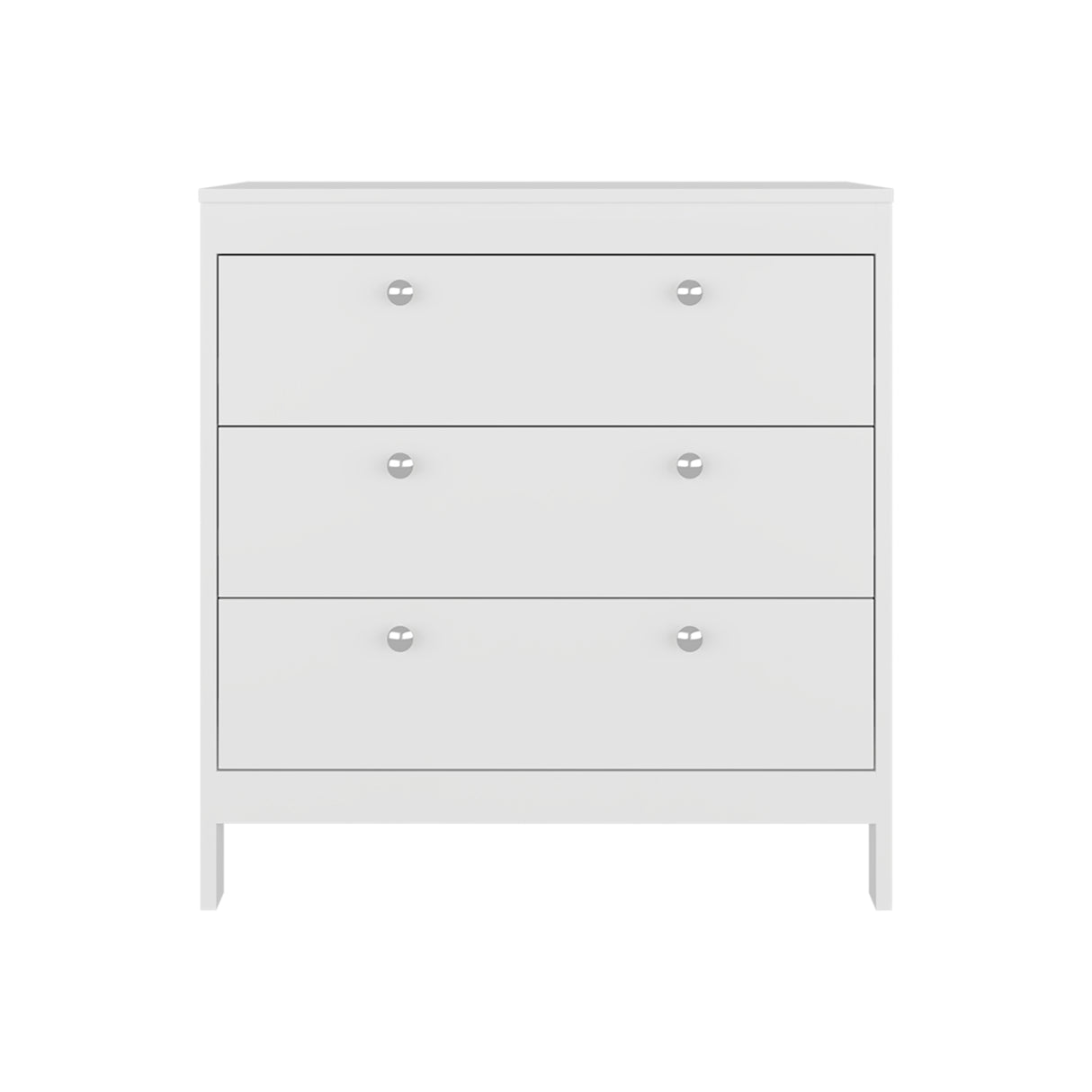 Cajonera Newcastle Blanco Marquez 80x84cm de Tres Hileras con Tres Cajones - CAJONERAS Y COMODAS | Bylmo