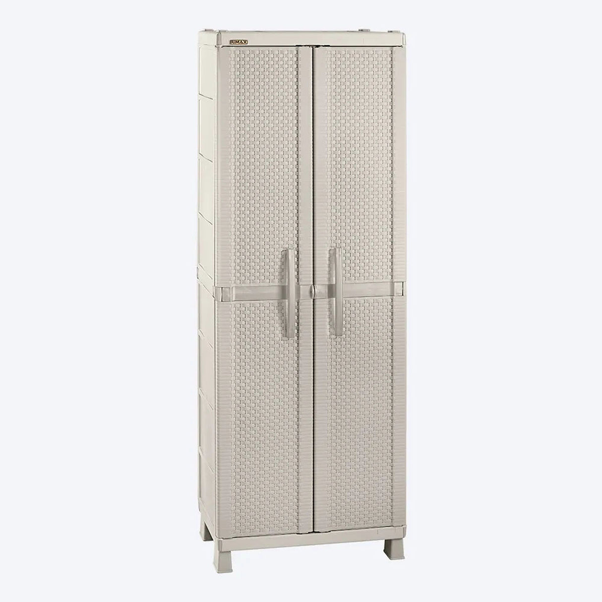 Combo Armario Rimax Rattan Taupe 65x189cm Con Seis Compartimientos y con Patas - BARRAS Y MUEBLES AUXILIARES | Bylmo