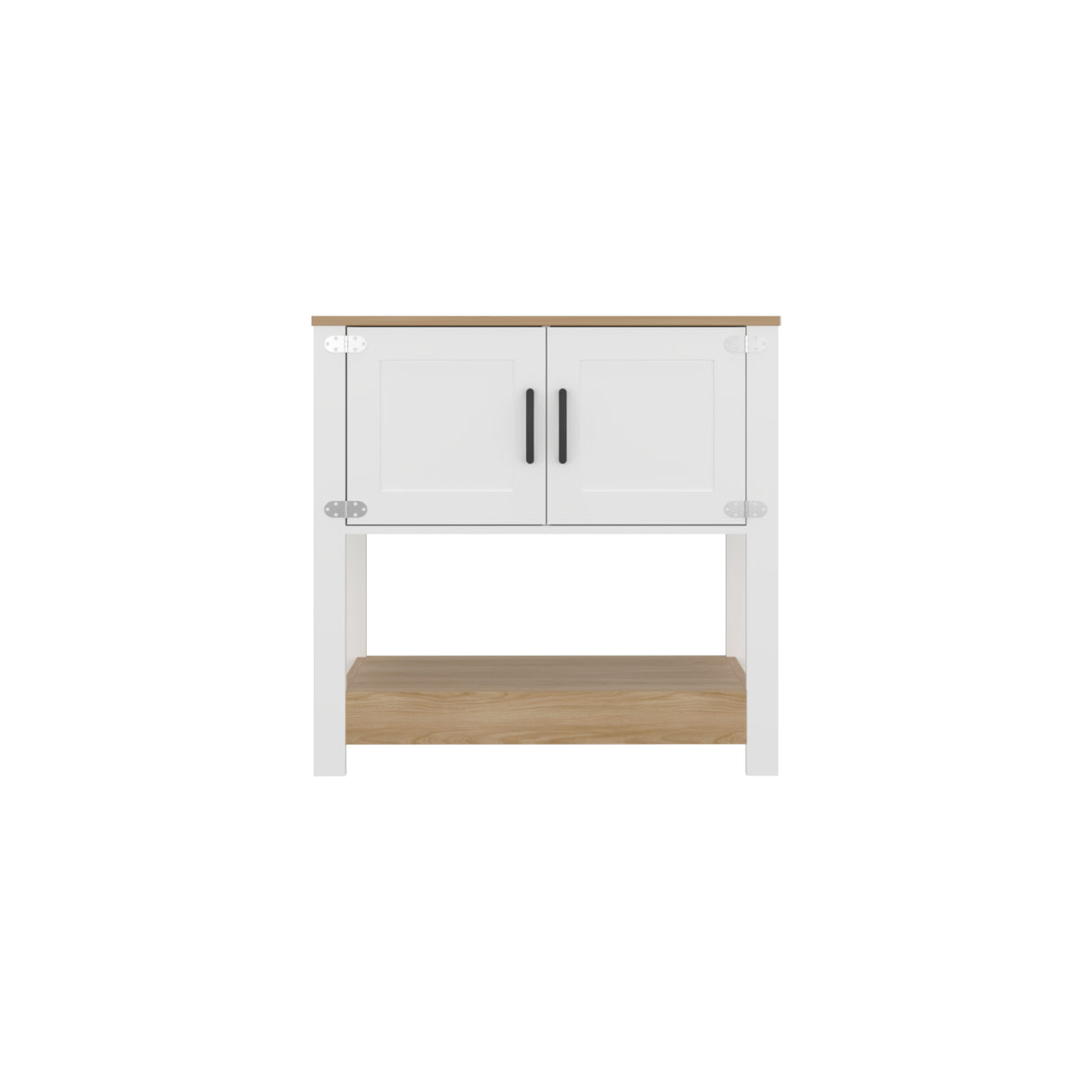 Estación de Café Latte Blanco y Blanco Marquez 89x88cm con Dos Compartimientos - BARRAS Y MUEBLES AUXILIARES | Bylmo