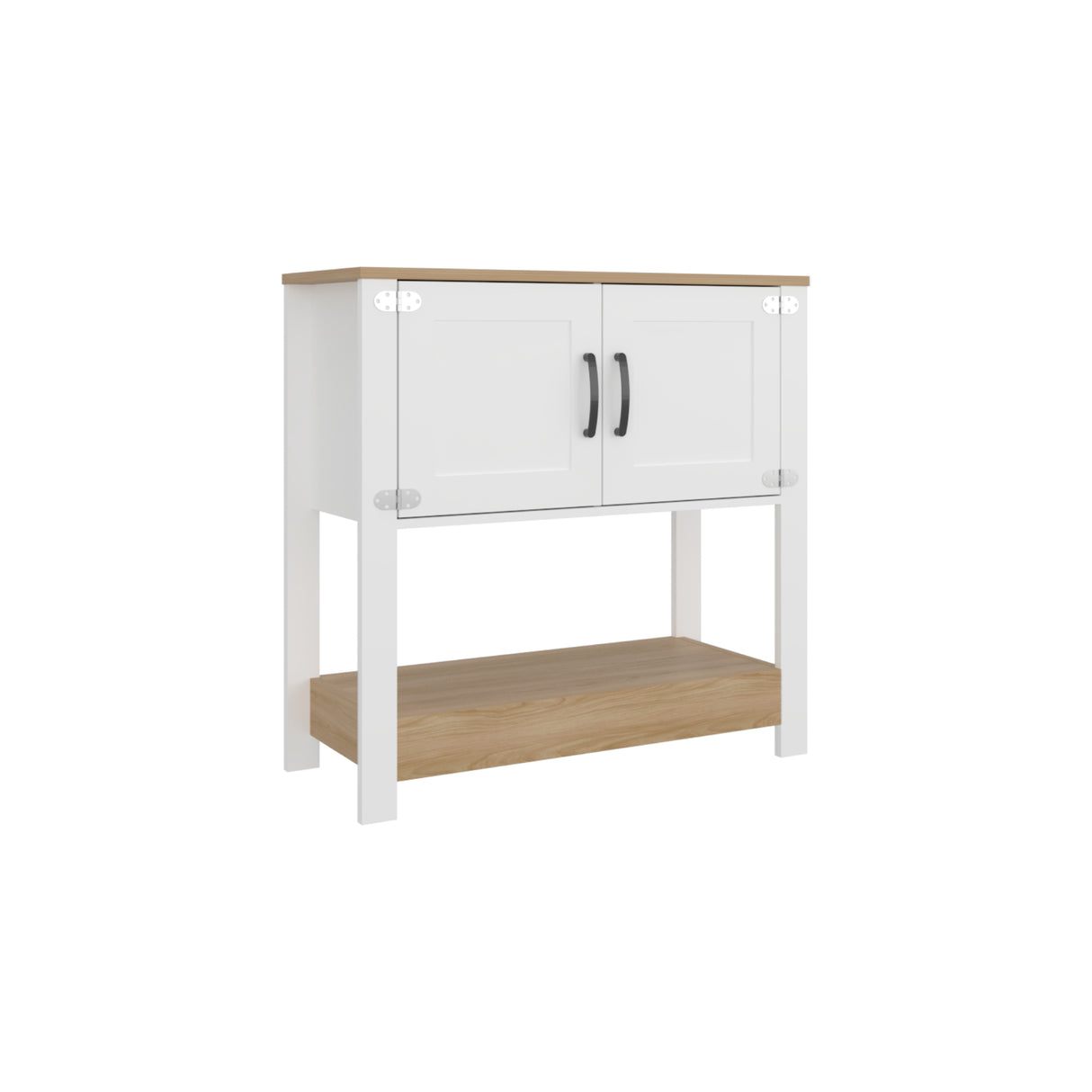 Estación de Café Latte Blanco y Blanco Marquez 89x88cm con Dos Compartimientos - BARRAS Y MUEBLES AUXILIARES | Bylmo