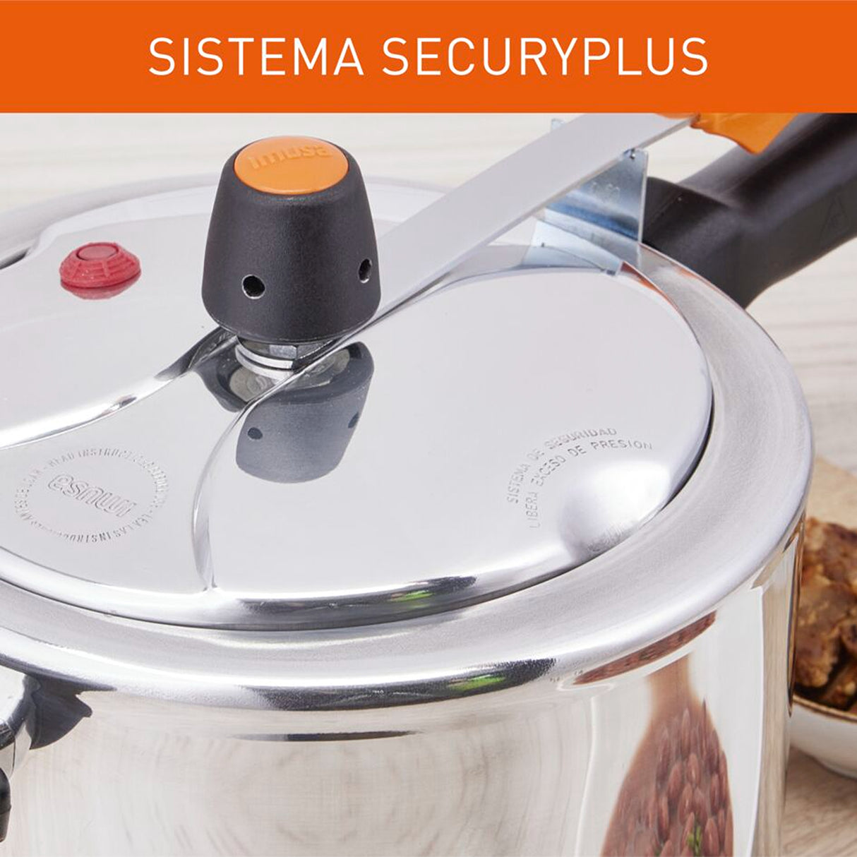 Combo Olla a Presión Imusa SecuryPlus Plateado 48.3x41.7cm Antiadherente con Tapa - OLLAS Y SARTENES | Bylmo