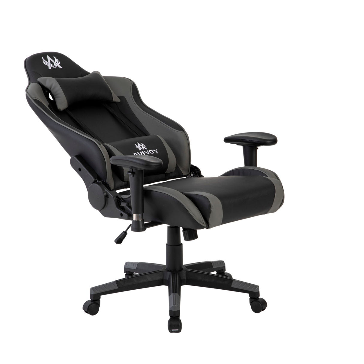 Silla Gamer Cupra Negro y Gris 54x137cm Reclinable con Soporte Lumbar y Apoya Cabezas
