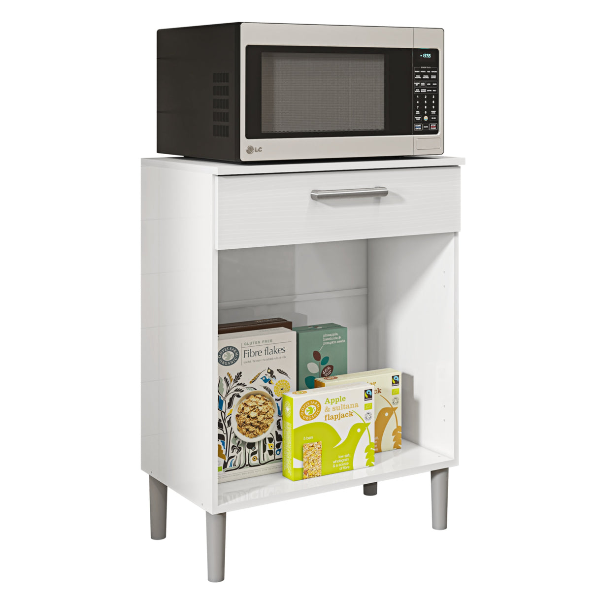 Alacena Diamante Blanco 60x86cm con Dos Puertas y con Un Cajón