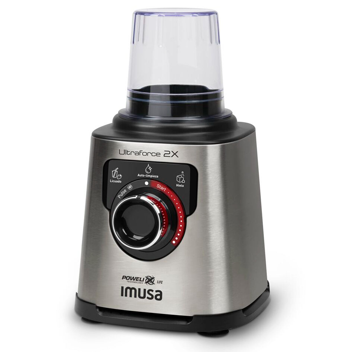 Licuadora Imusa Ultraforce 2X Plateado y Negro 21.5x40.6cm De Seis Aspas con capacidad de 2 Litros - LICUADORAS Y PROCESADORES | Bylmo