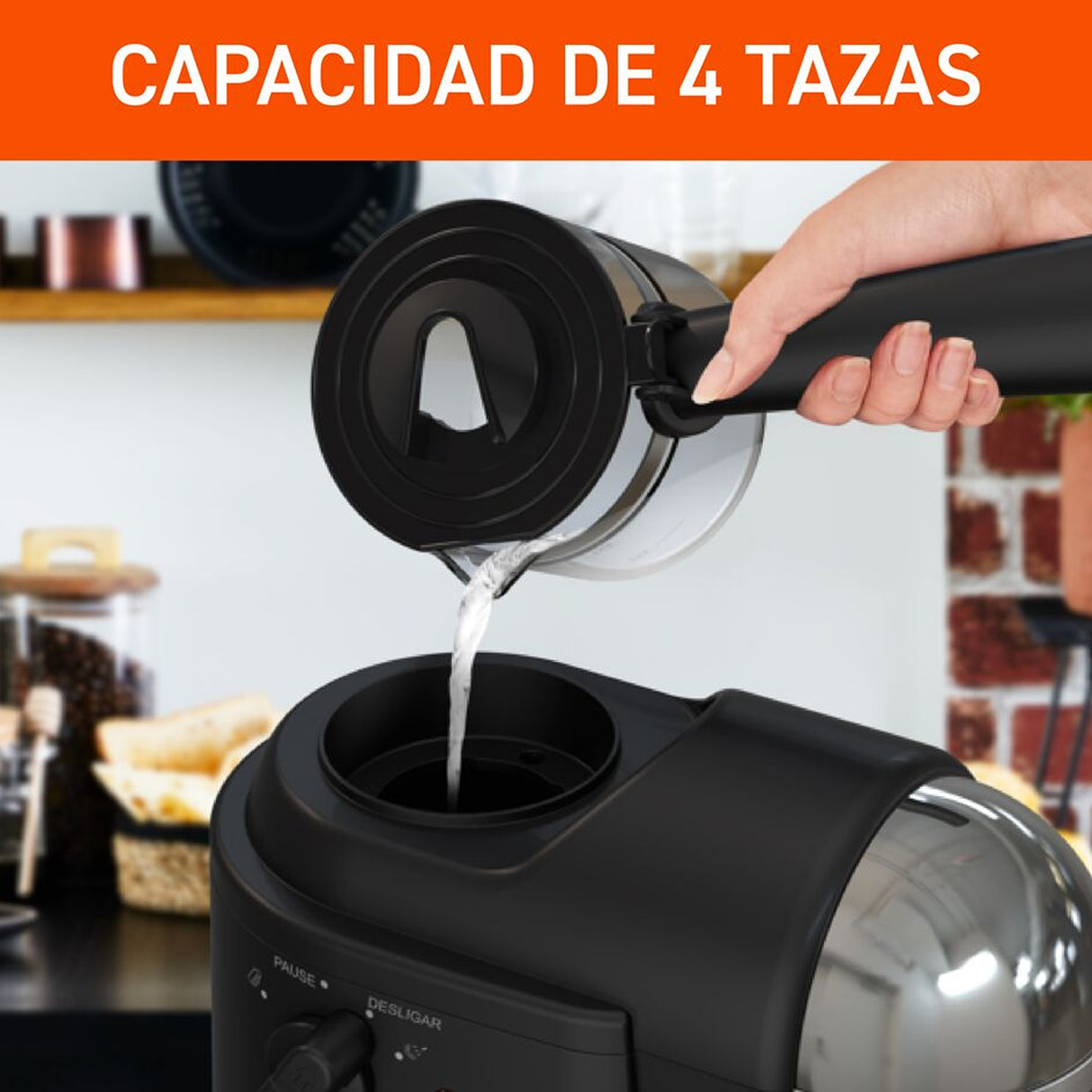 Máquina de Espresso Imusa Súbito Negro 16x31cm para Café Molido y para Cuatro Tazas - CAFETERAS ELECTRICAS | Bylmo