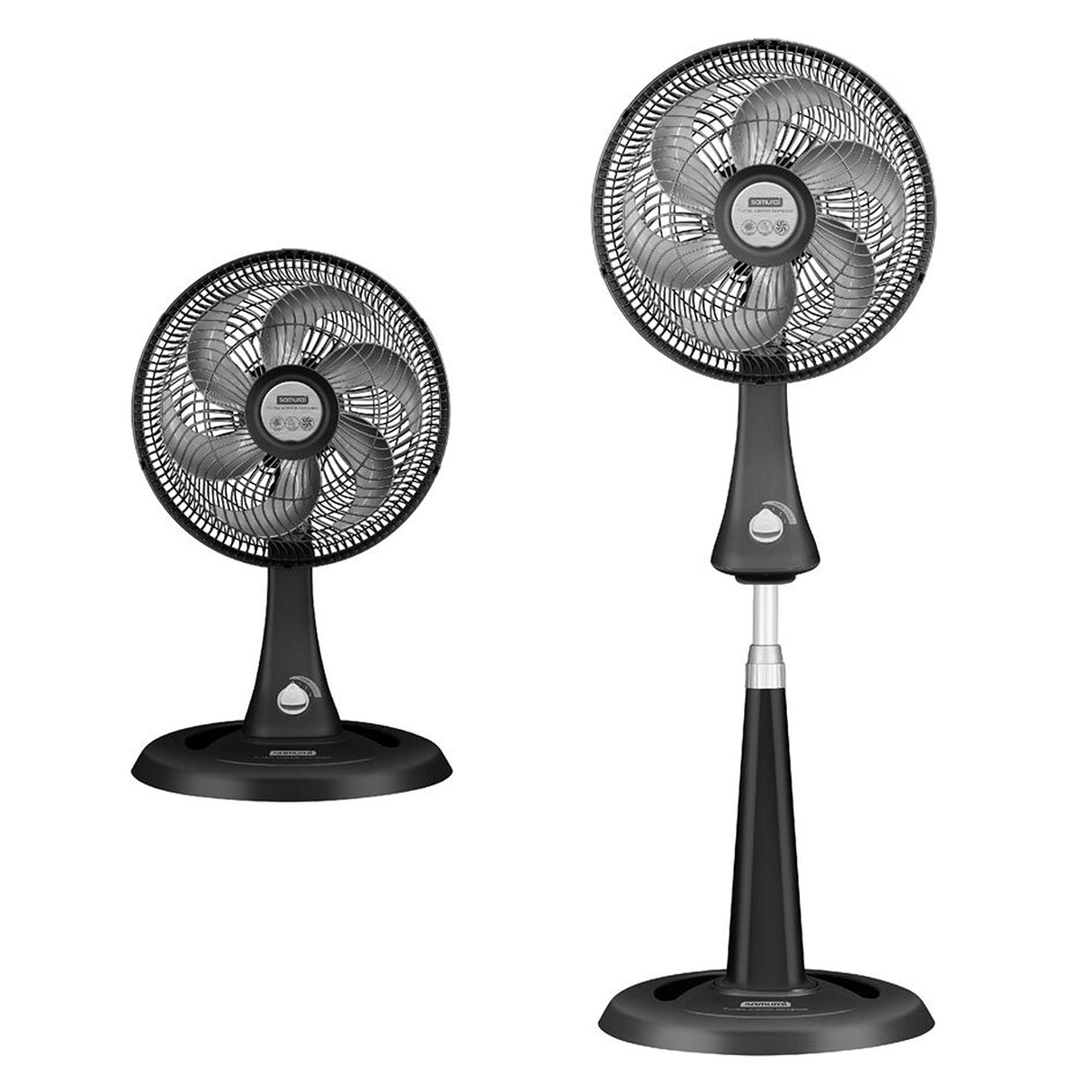 Ventilador 2 en 1 Samurai Turbo Silence Negro 40x122cm de Tres Velocidades - VENTILADORES | Bylmo