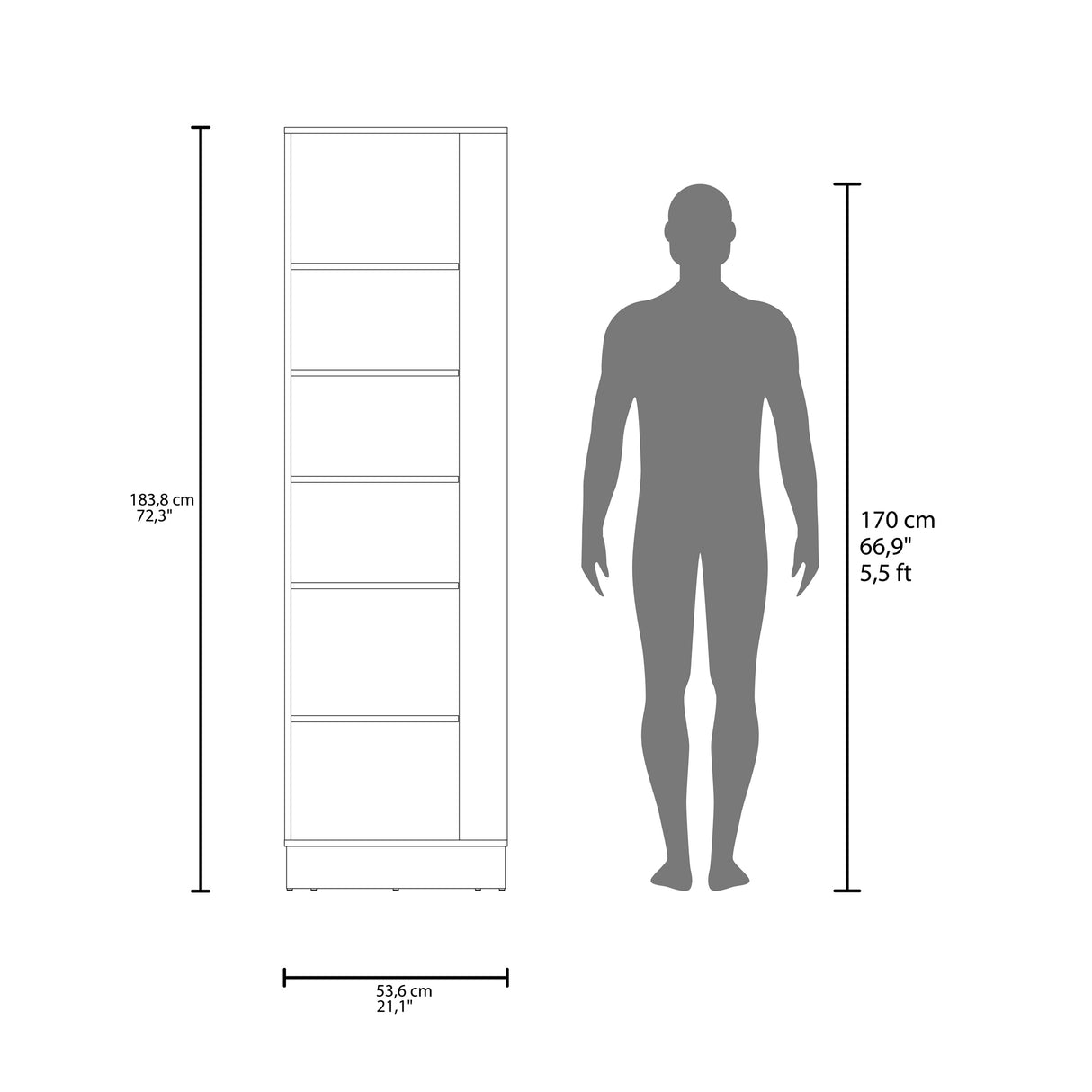 Mueble de Aseo Lilo Wengue 53.6x183.7cm con Una Puerta