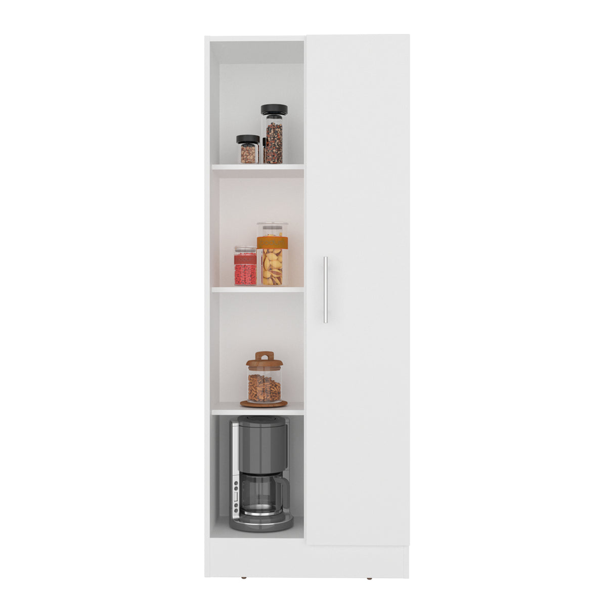 Alacena Felch Blanco 60x160cm y con Una Puerta - ALACENAS Y MUEBLES MICROONDAS | Bylmo