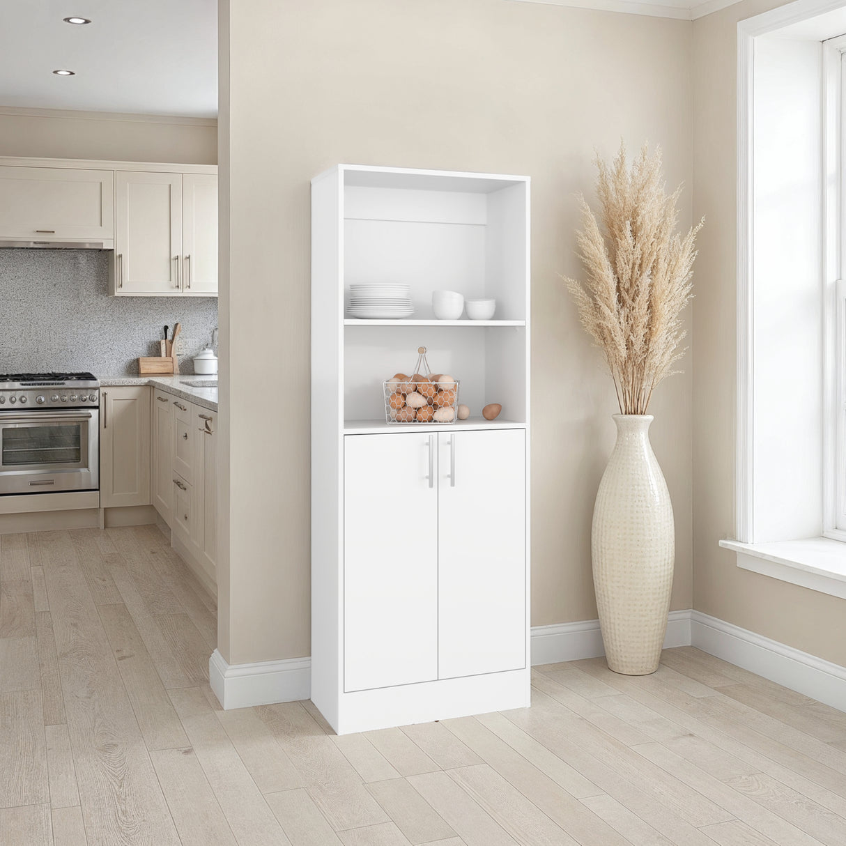 Alacena Juls Blanco 60x160cm y con Dos Puertas