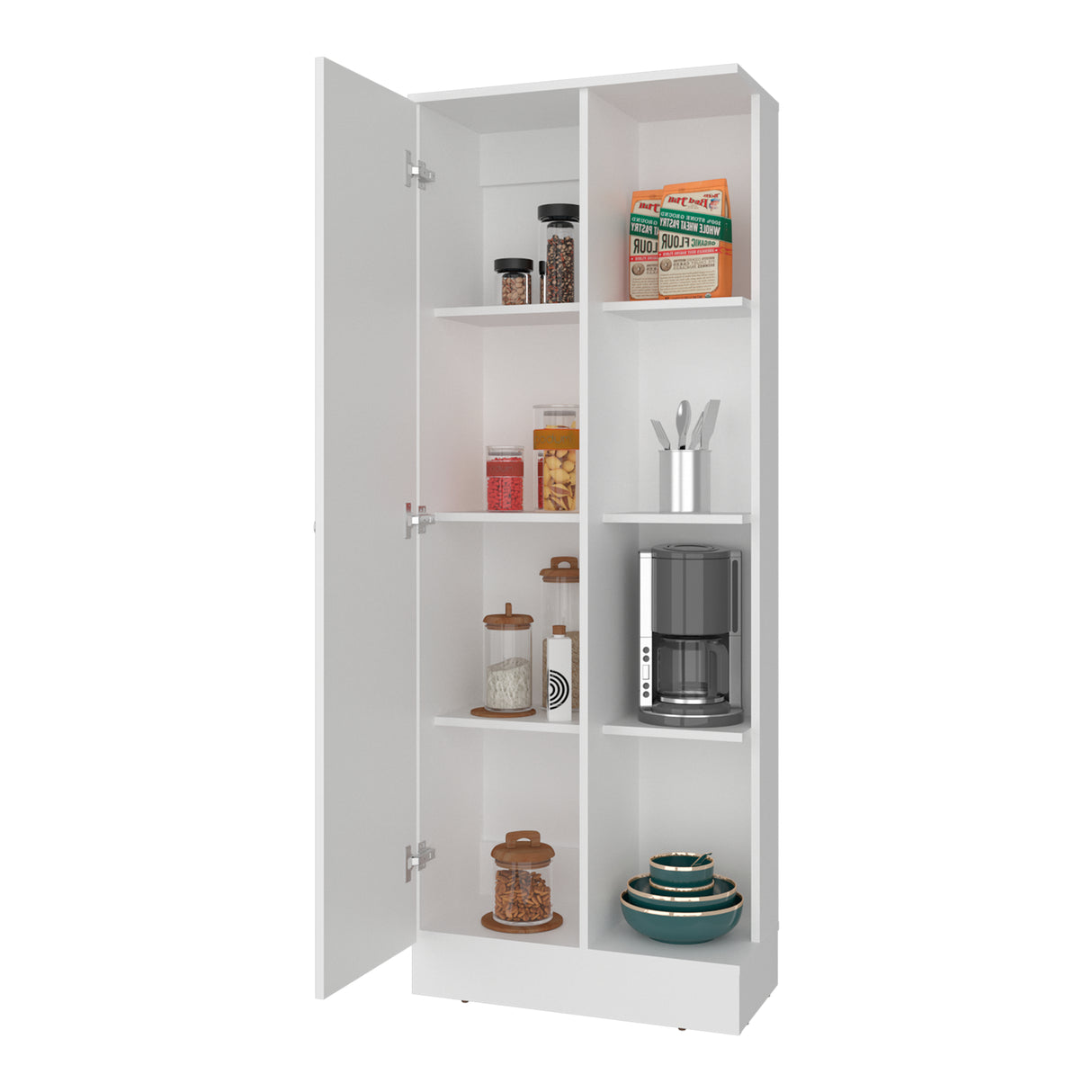 Alacena Ayora Blanco 60x160.6cm y con Una Puerta