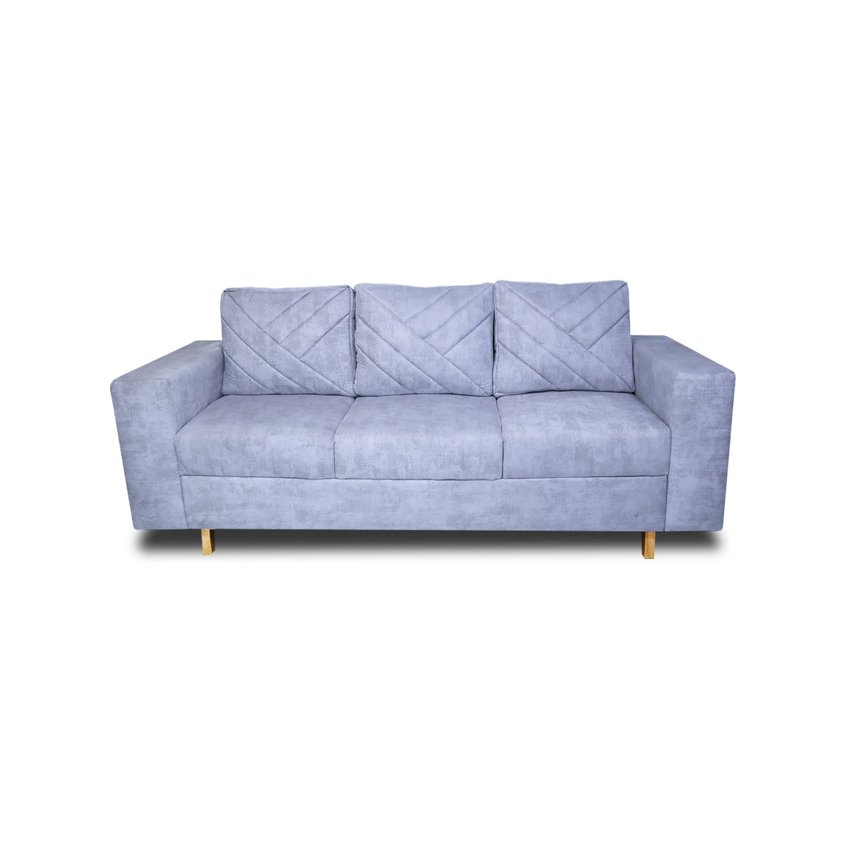 Sofá Amsterdam Blanco Nieve 205x72cm de Tela Amigable con Mascotas de Tres Puestos con Apoya Brazos - SOFAS Y POLTRONAS | Bylmo