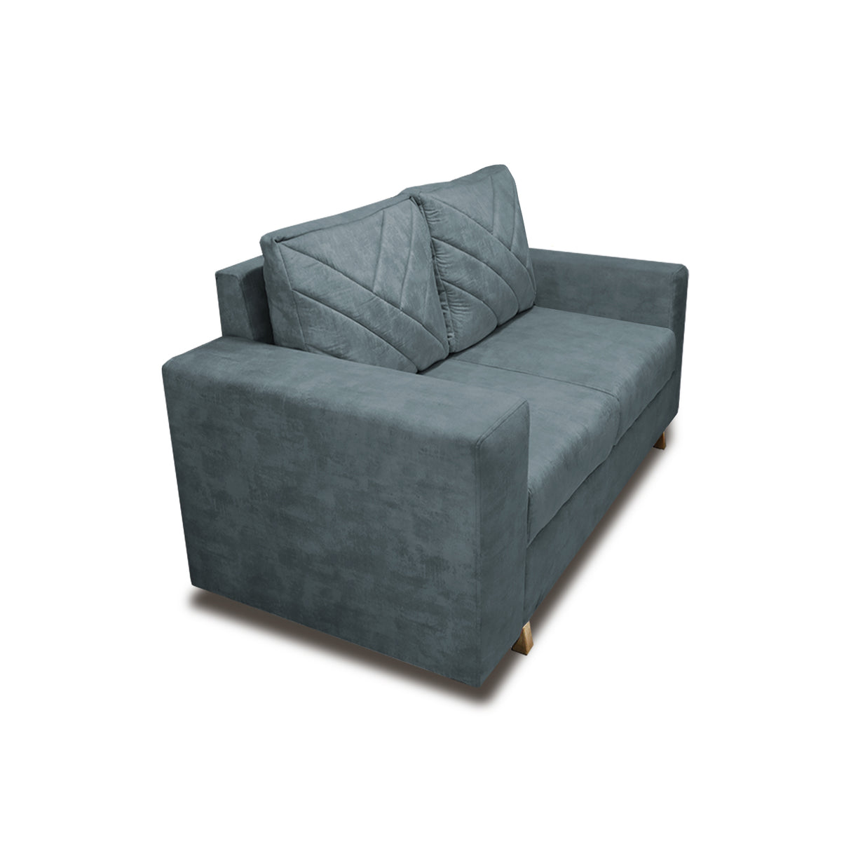 Sofá Amsterdam Acero 150x72cm de Tela Amigable con Mascotas de Dos Puestos con Apoya Brazos - SOFAS Y POLTRONAS | Bylmo