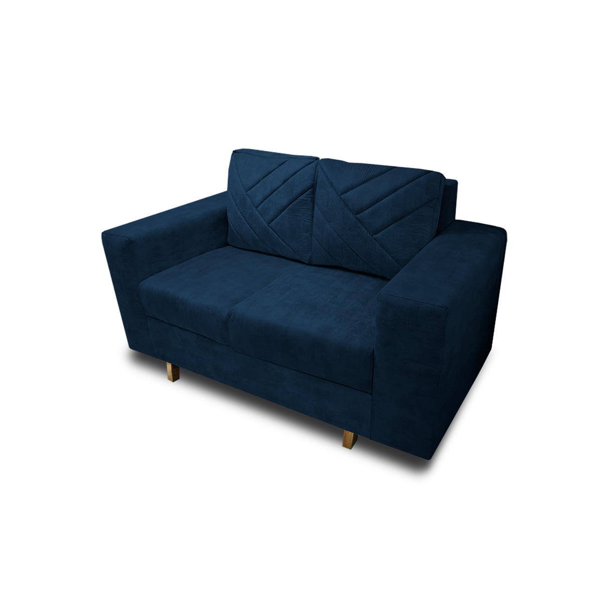 Sofá Amsterdam Azul Petróleo 150x72cm de Tela Amigable con Mascotas de Dos Puestos con Apoya Brazos - SOFAS Y POLTRONAS | Bylmo
