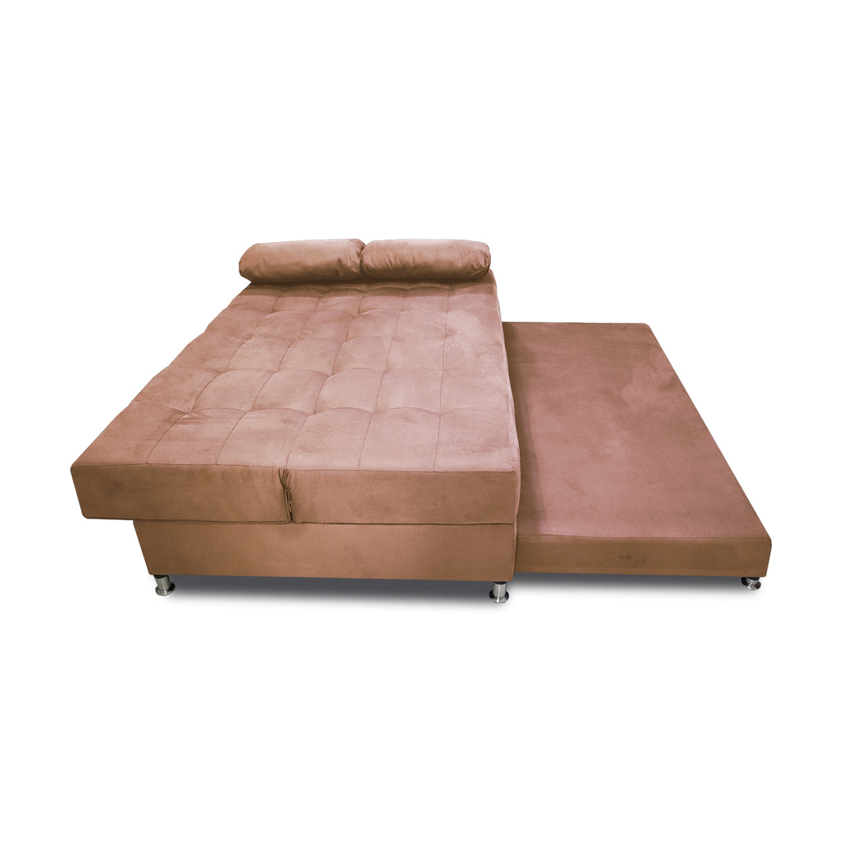 Sofá Cama Tarima Haller Camel 190x95cm Reclinable de Tela Amigable con Mascotas de Tres Puestos con Apoya Brazos - SOFAS Y POLTRONAS | Bylmo
