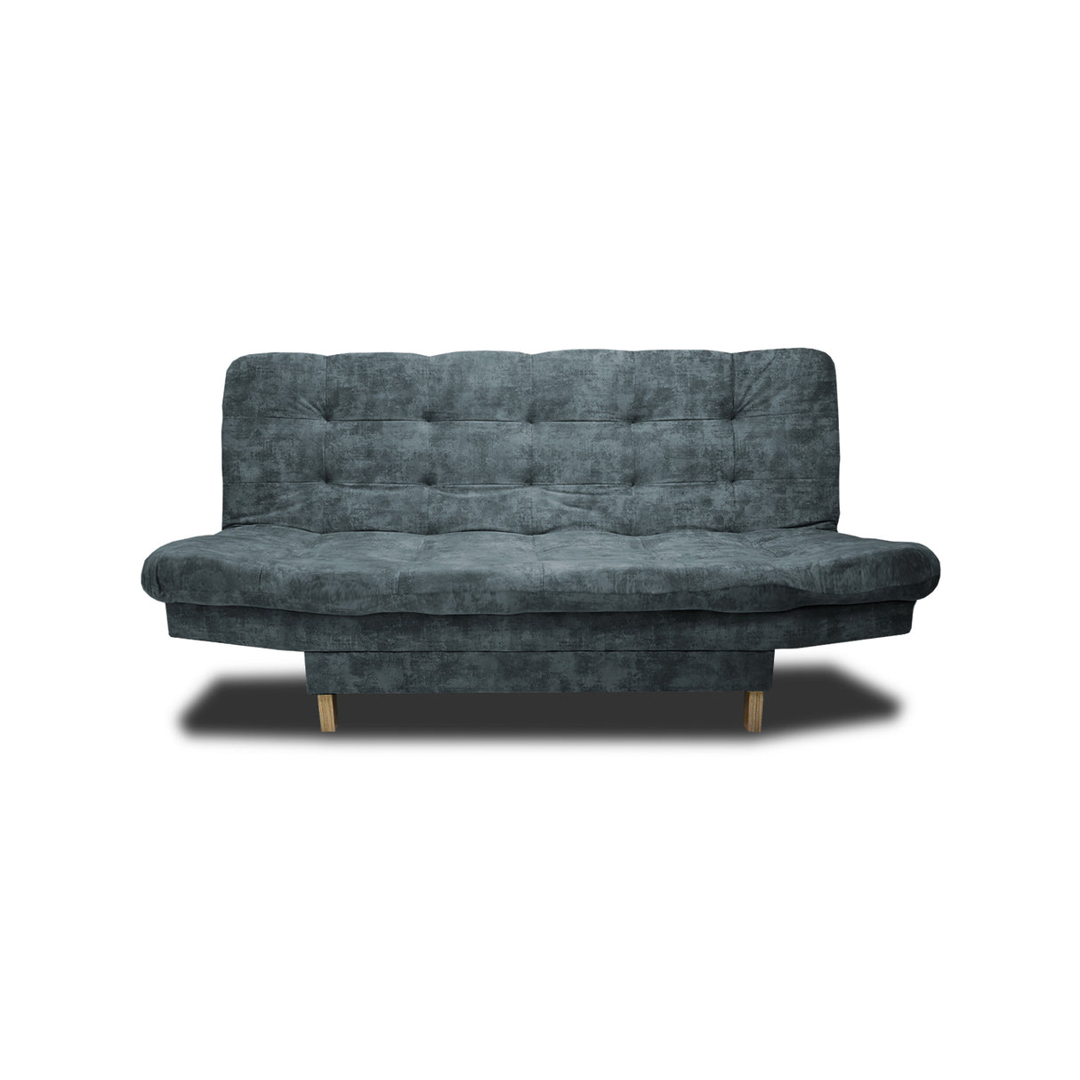 Sofá Cama Kuster Acero 185x90cm Reclinable de Tela Amigable con Mascotas de Tres Puestos sin Apoya Brazos - SOFAS Y POLTRONAS | Bylmo