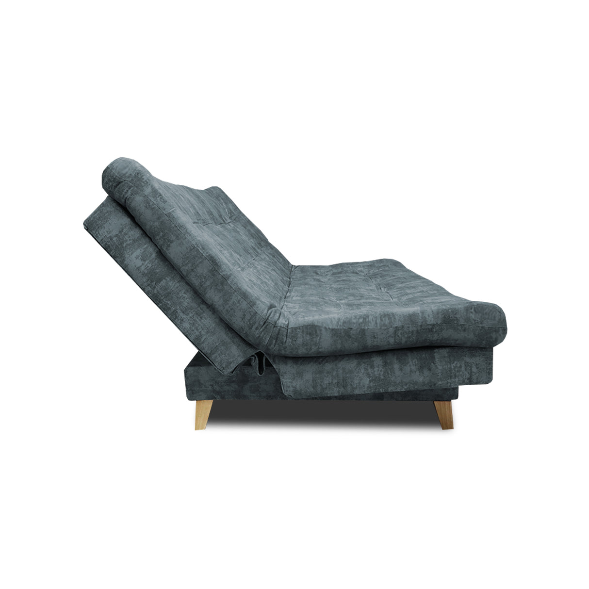 Sofá Cama Kuster Acero 185x90cm Reclinable de Tela Amigable con Mascotas de Tres Puestos sin Apoya Brazos - SOFAS Y POLTRONAS | Bylmo