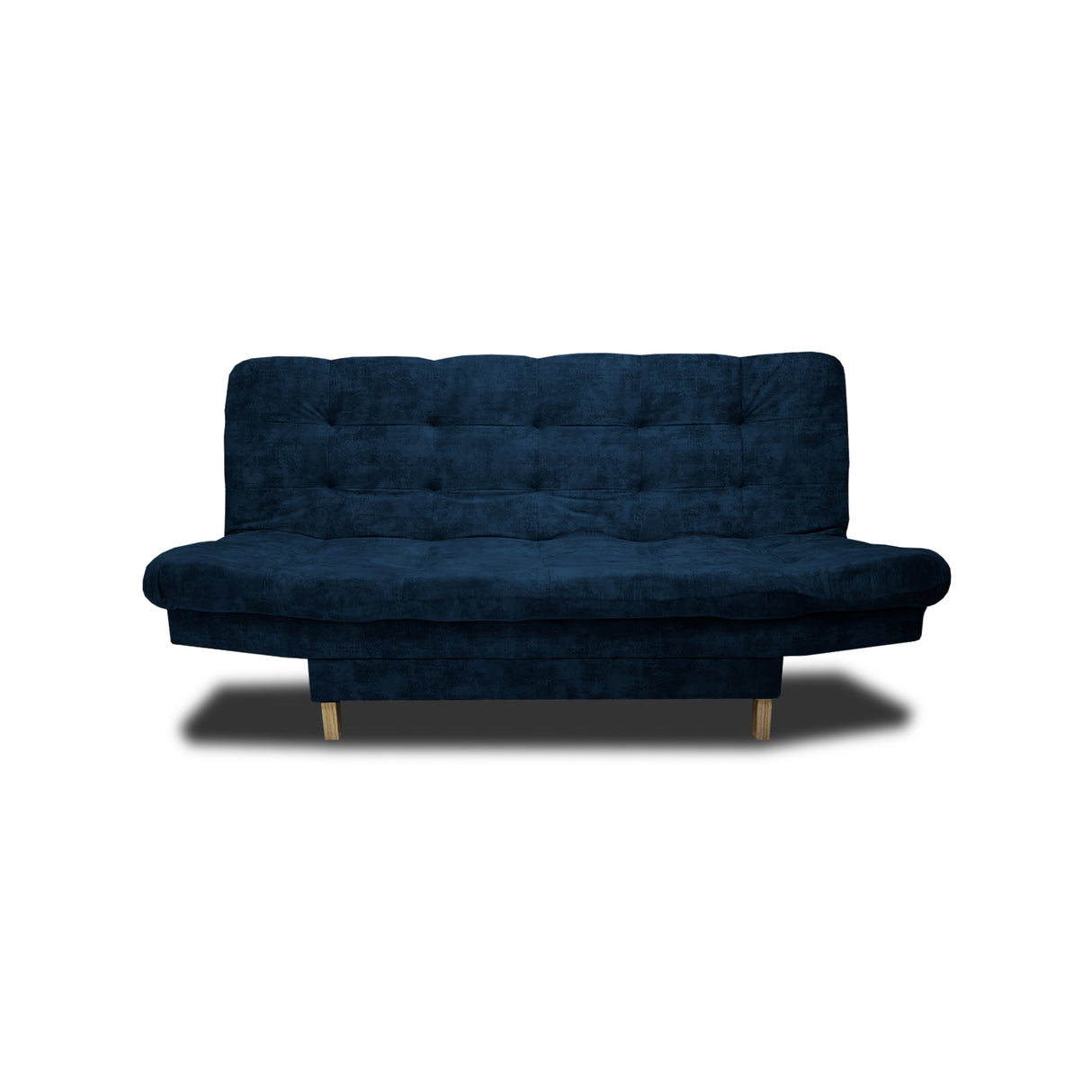 Sofá Cama Kuster Azul Petróleo 185x90cm Reclinable de Tela Amigable con Mascotas de Un Puesto sin Apoya Brazos - SOFAS Y POLTRONAS | Bylmo