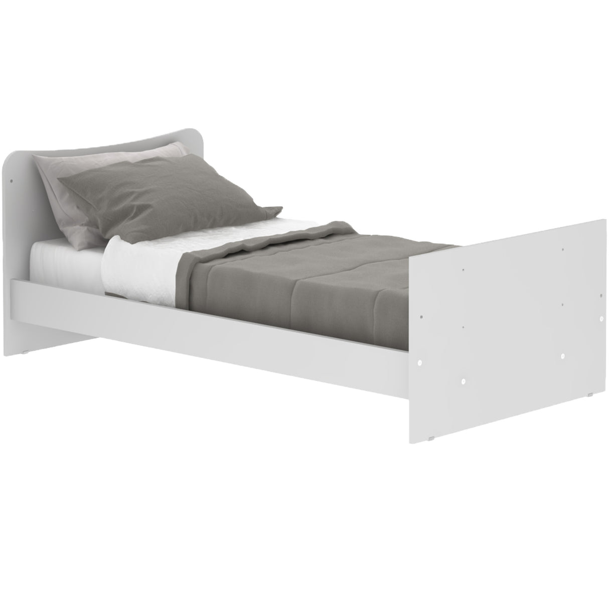 Cuna 4 en 1 Arcangel Blanco 132x90cm con Cabecero y con Colchón Infantil - CAMAS | Bylmo