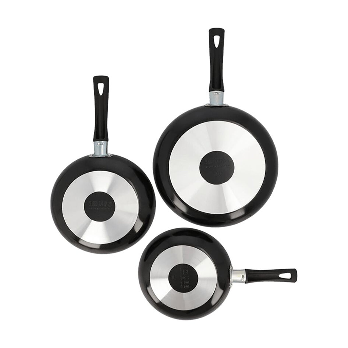 Set de 3 Sartenes Imusa Basic Negro Antiadherentes - OLLAS Y SARTENES | Bylmo
