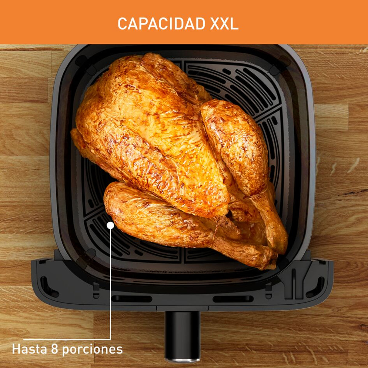 Freidora de Aire Imusa Easy Fry Negro 31x31.5cm de 7.5 Litros con Pantalla Digital y con 8 Funciones - FREIDORAS DE AIRE | Bylmo