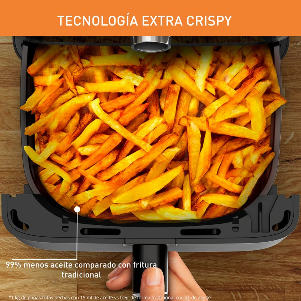 Freidora de Aire Imusa Easy Fry Negro 31x31.5cm de 7.5 Litros con Pantalla Digital y con 8 Funciones - FREIDORAS DE AIRE | Bylmo