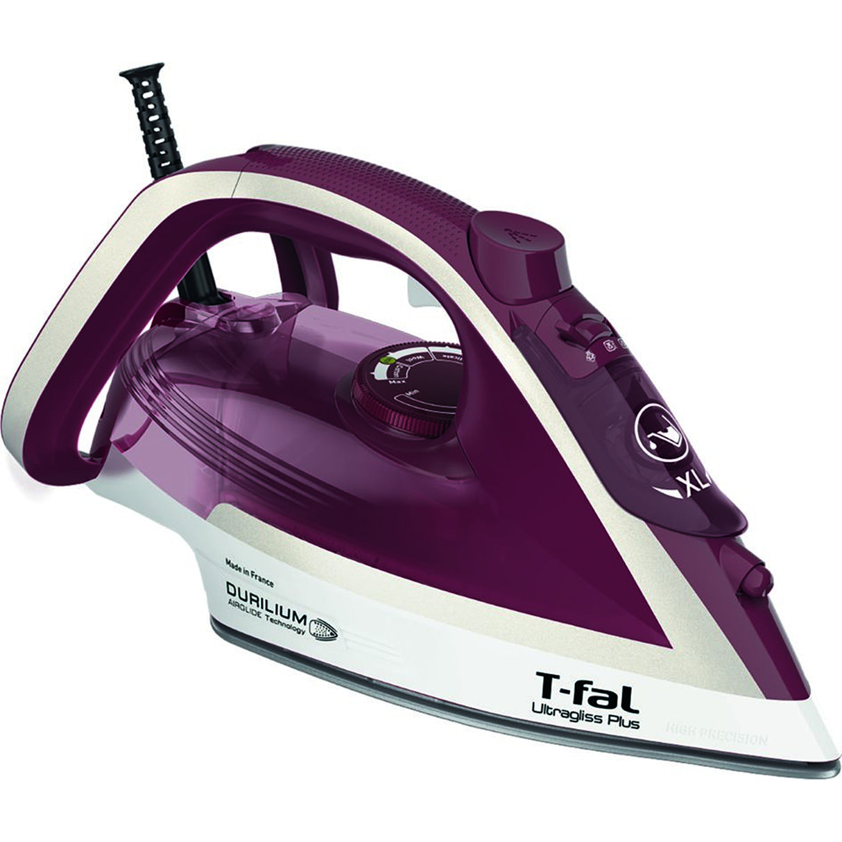 Plancha de Vapor para Ropa T - Fal Ultragliss Gamay y Plateado 13.8x30cm con Función de Autoapagado - PLANCHAS | Bylmo