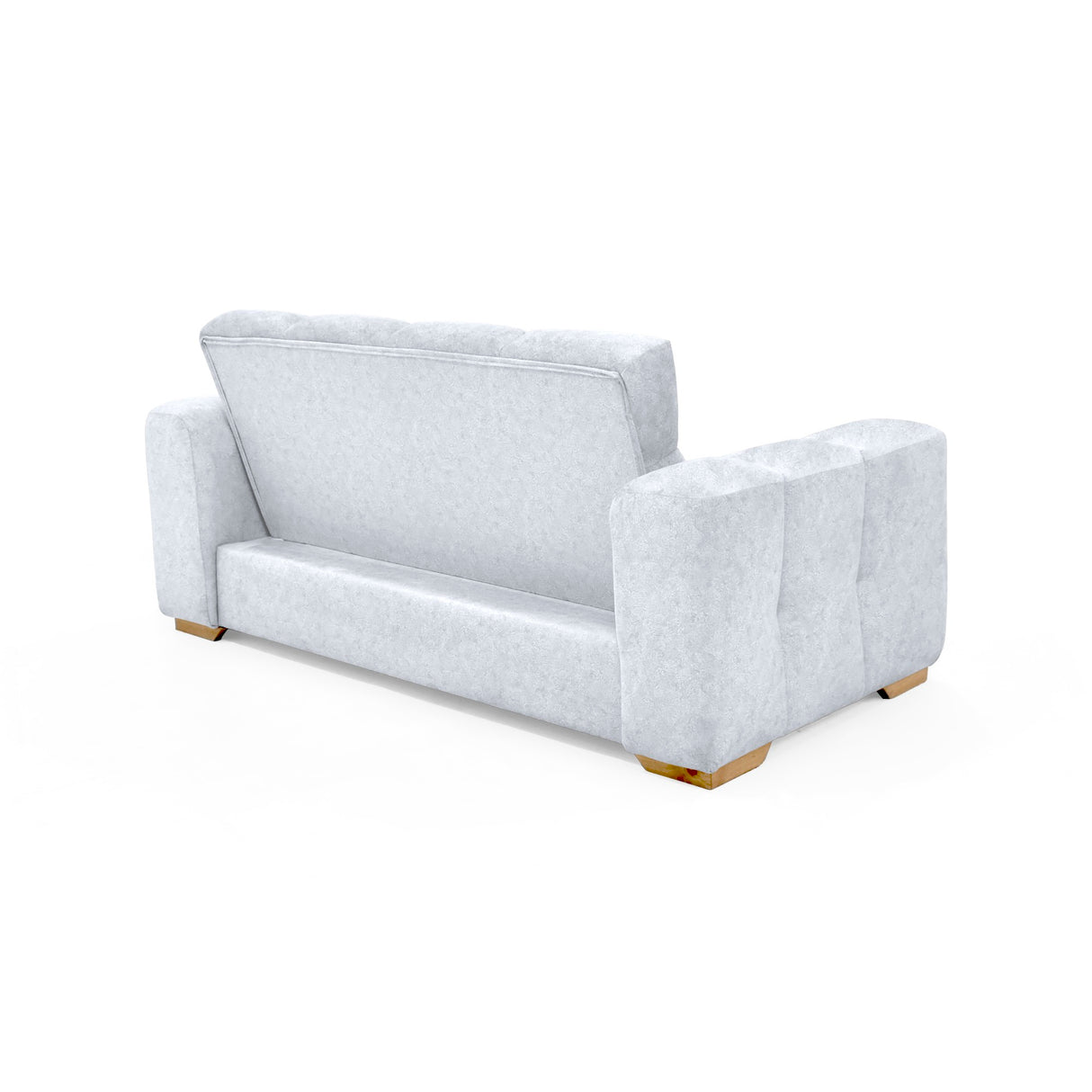 Sofá Miami Plata y Matiz Caoba 171x81cm de Dos Puestos y con Apoya Brazos - SOFAS Y POLTRONAS | Bylmo