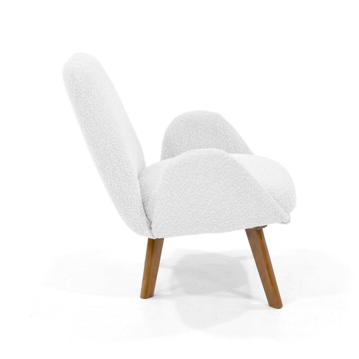 Poltrona Sibu Blanco y Matiz Caoba 77x79cm de Un Puestos y con Apoya Brazos - SOFAS Y POLTRONAS | Bylmo