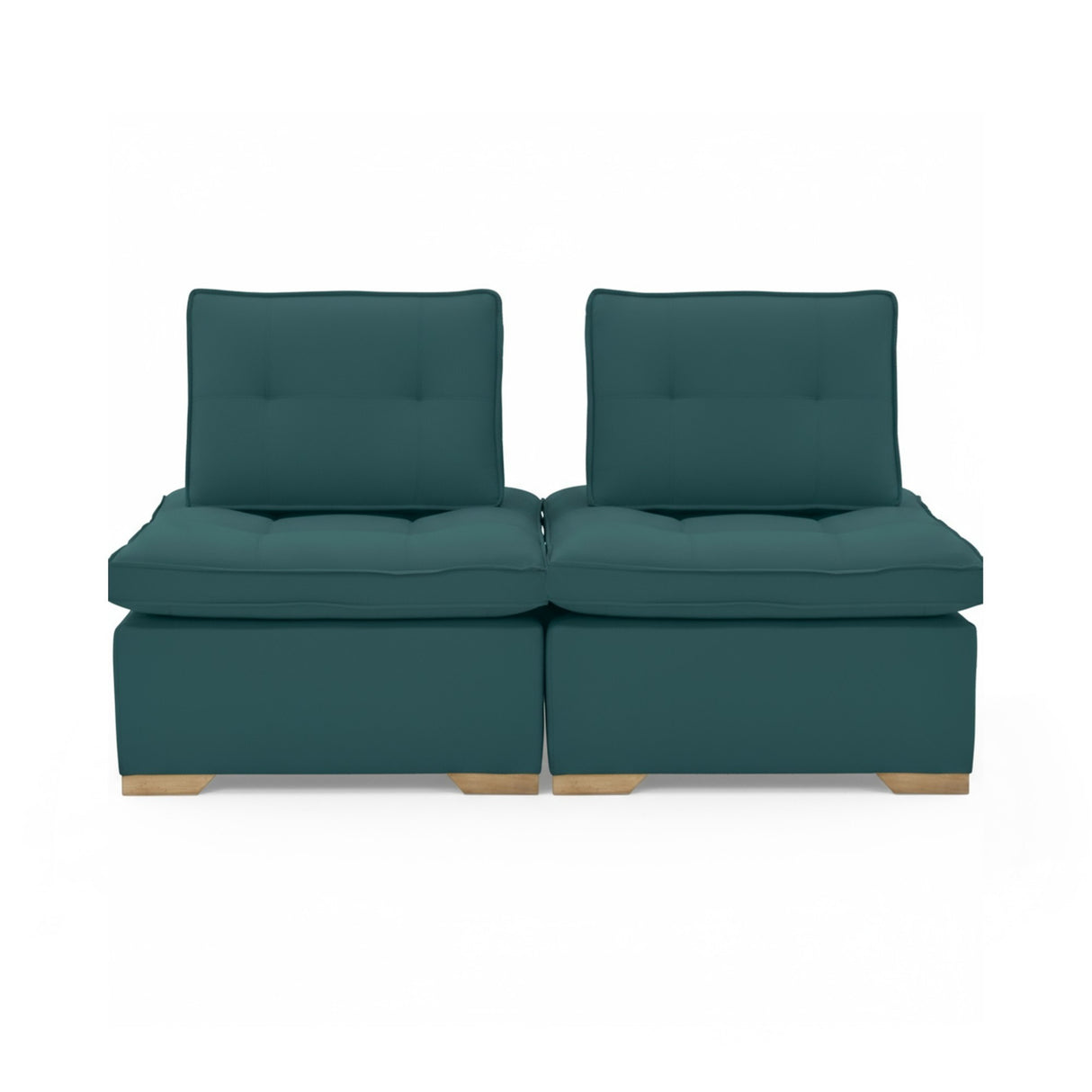 Set x 2 Poltronas Ventury Petróleo y Matiz Caoba 83x86cm de Dos Puestos y Sin Apoya Brazos - SOFAS Y POLTRONAS | Bylmo