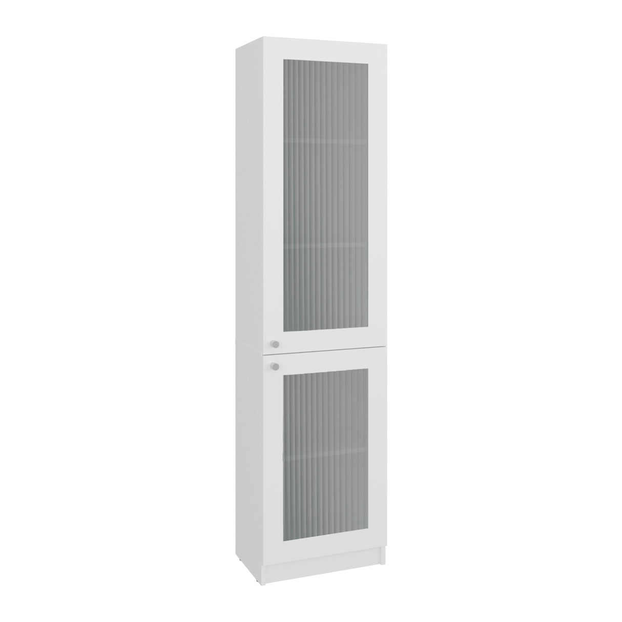 Estantería Home Blanco 45x180.6cm Rectangular con Tres Entrepaños y Dos Puertas con Vidrio - BIBLIOTECAS Y ESTANTERIAS | Bylmo