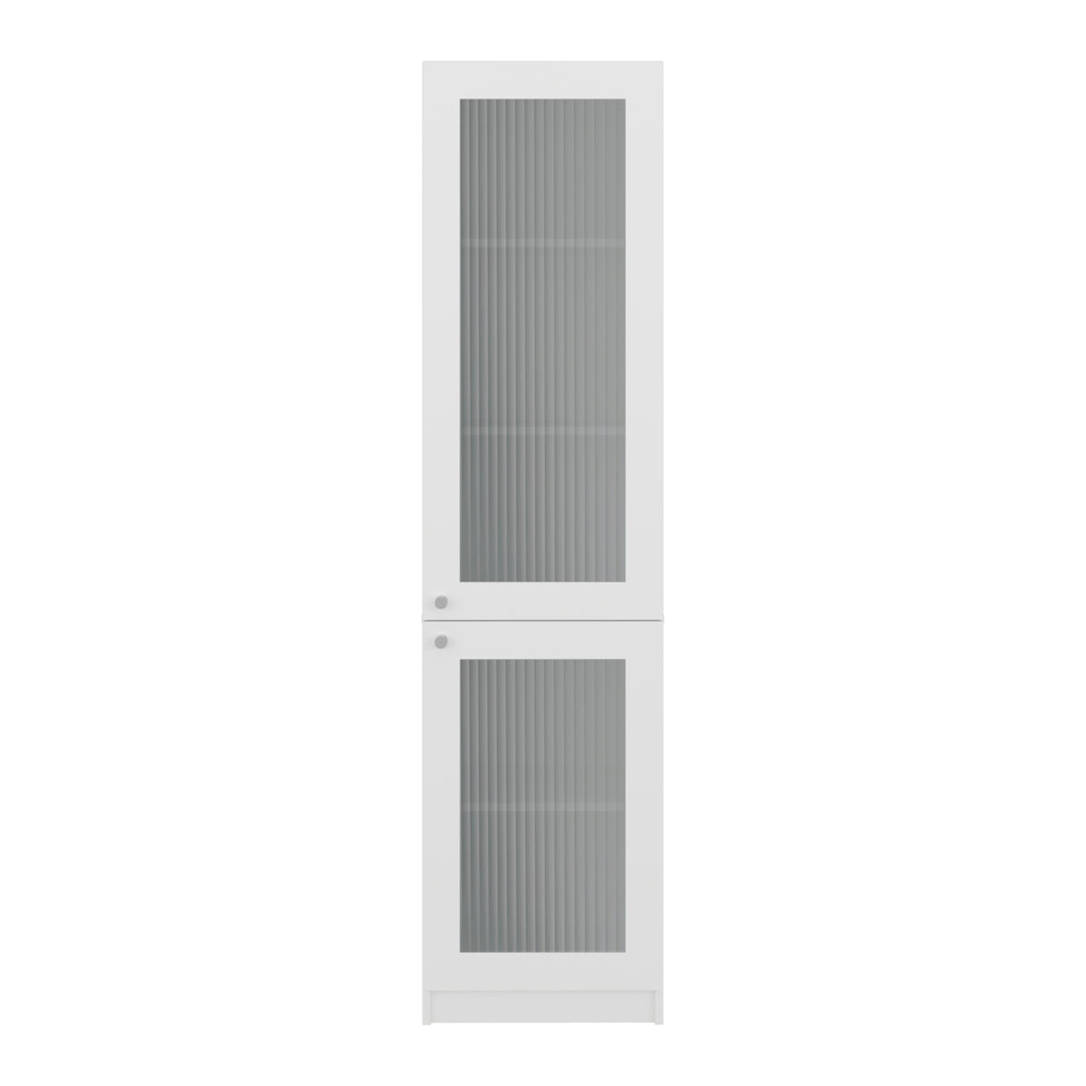 Estantería Home Blanco 45x180.6cm Rectangular con Tres Entrepaños y Dos Puertas con Vidrio - BIBLIOTECAS Y ESTANTERIAS | Bylmo