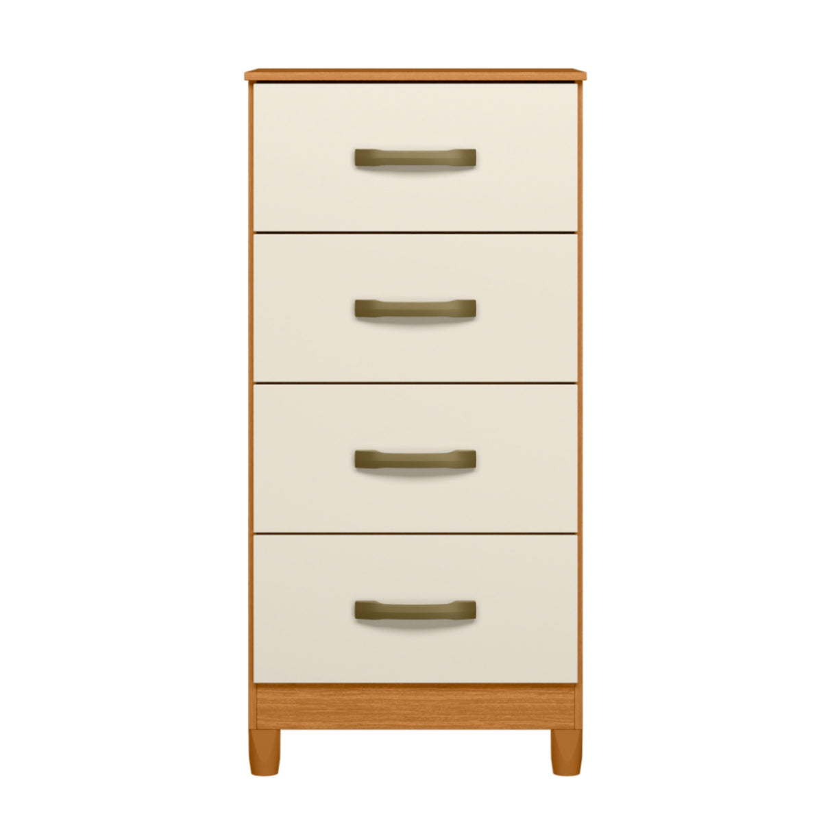 Cómoda Mobi Beige 50x105cm de Cuatro Hileras con Cuatro Cajones - CAJONERAS Y COMODAS | Bylmo