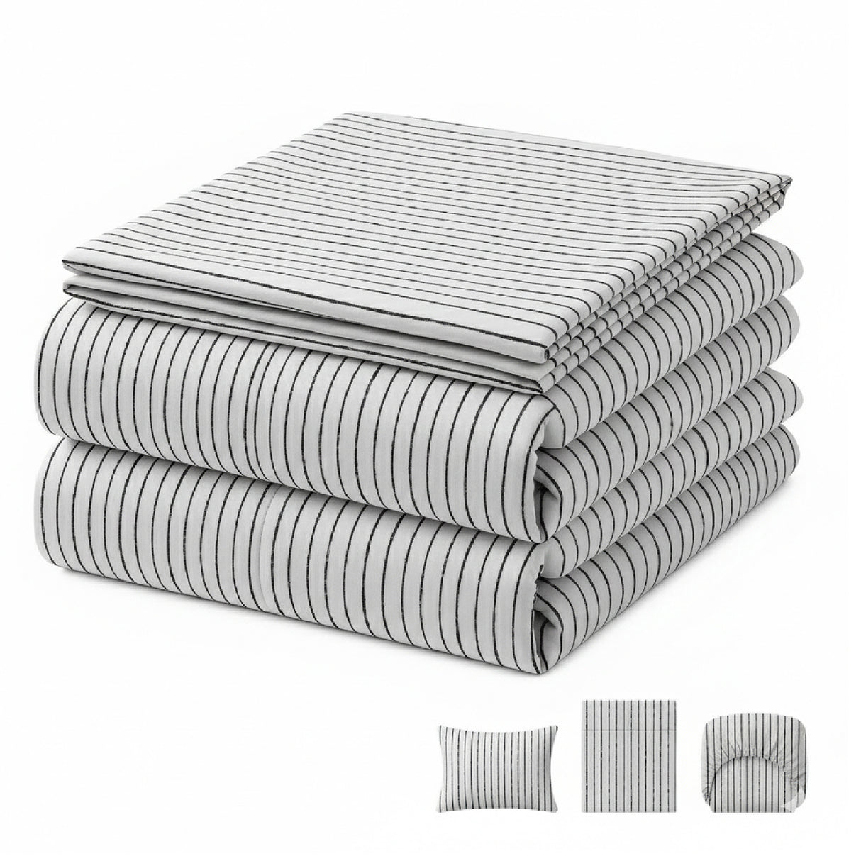 Juego de Sabanas Lunna Print Blanco para colchón Queen 160 X 190 Cm 200 Hilos Con Elastico - SABANAS | Bylmo