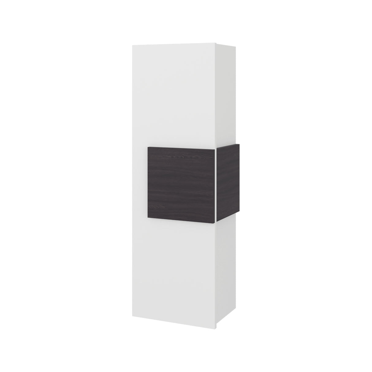 Gabinete de Baño Vanguard Blanco y Wengue 32x97.5cm Rectangular con Dos Entrepaños y Una Puerta - GABINETES DE BANHO | Bylmo
