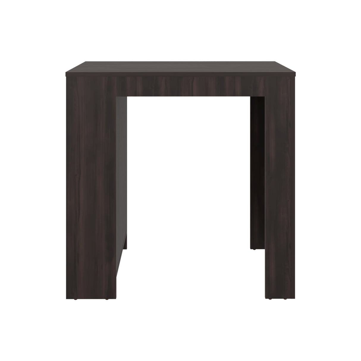 Isla de Cocina Portree Nogal 92x91.3cm Con Tres Compartimientos y Dos Entrepaños - BARRAS Y MUEBLES AUXILIARES | Bylmo