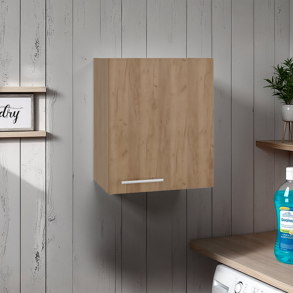 Mueble Superior de Cocina Manchester Fresno 50x60cm con Una Puerta y con Un Entrepaño - MUEBLES SUPERIORES DE COCINA | Bylmo