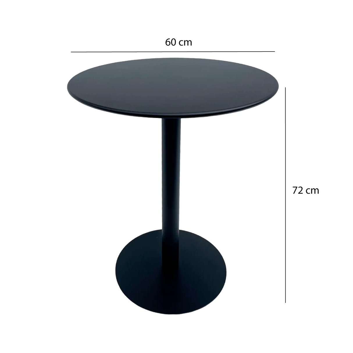 Comedor Maiu Negro 60x72cm Circular de Cuatro Puestos con Dos Sillas - COMEDORES | Bylmo