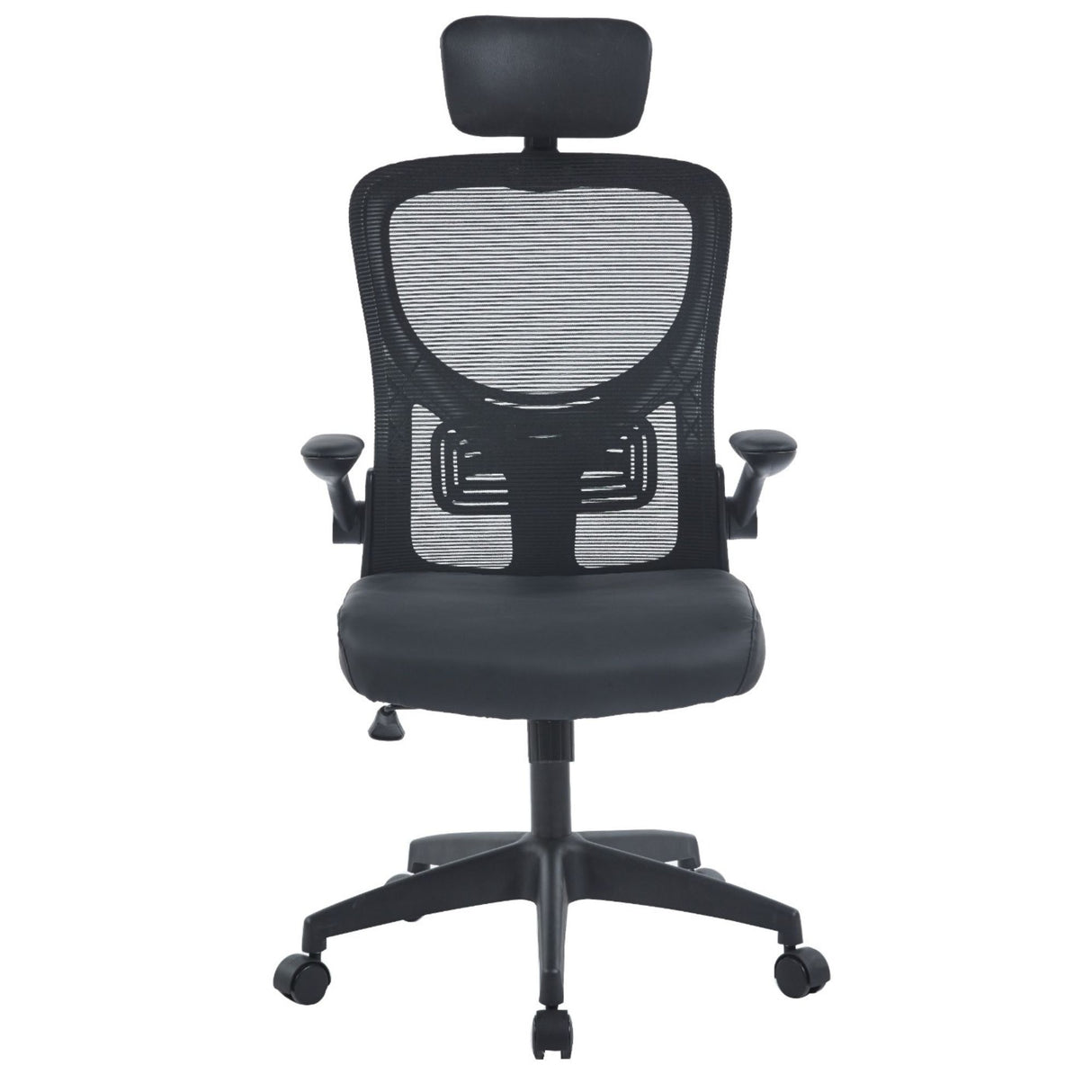 Silla de Oficina Apolo Negro 58x101cm con Apoya Brazos y con Apoya Cabezas - SILLAS DE OFICINA | Bylmo